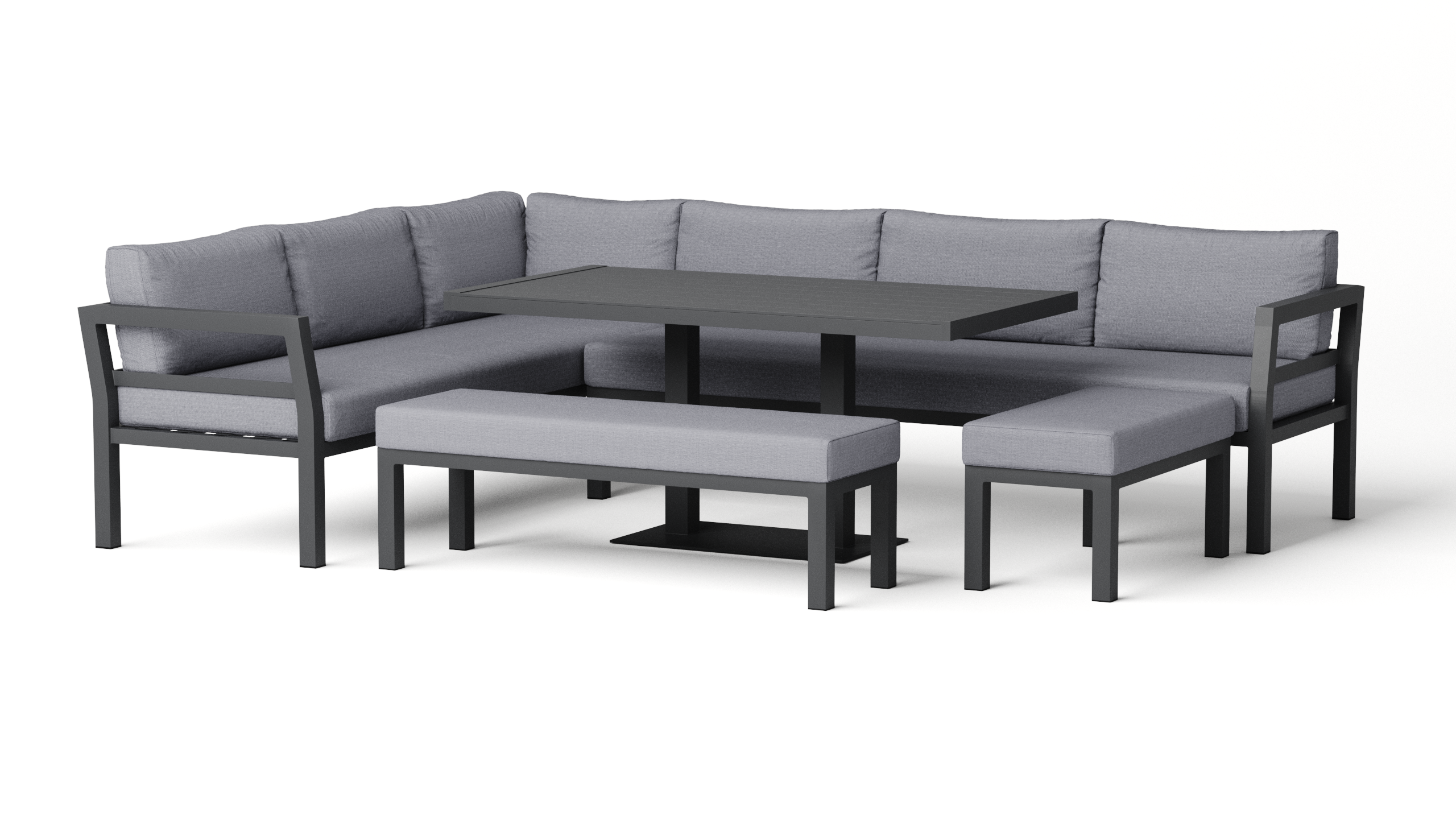 New Bondi Charcoal Outdoor Aluminium Combination Lounge And Dining 7 Thumbnail