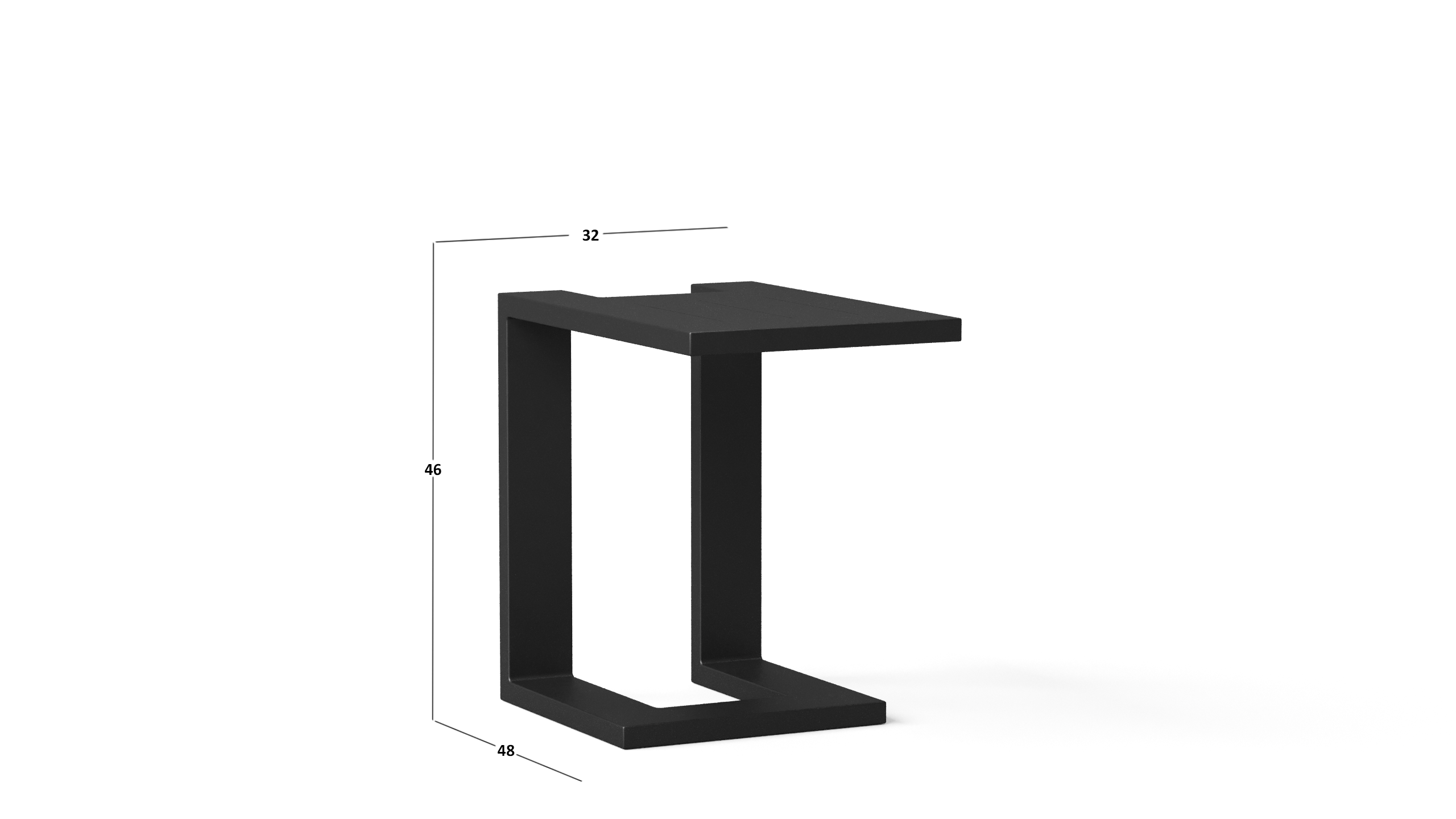 New Noosa Black Outdoor Aluminium Side Table 4 Thumbnail