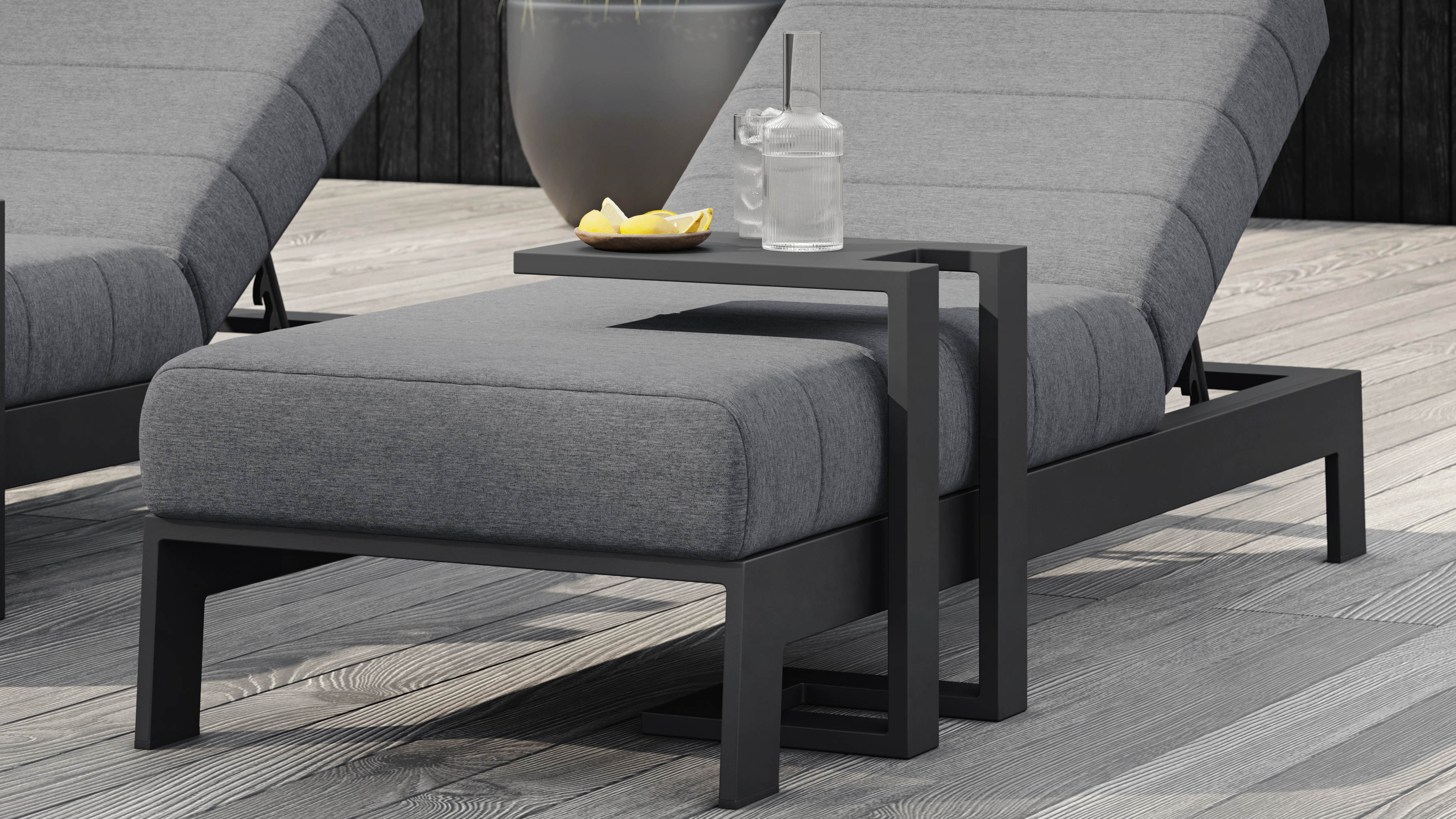 New Noosa Black Outdoor Aluminium Side Table 4 Thumbnail