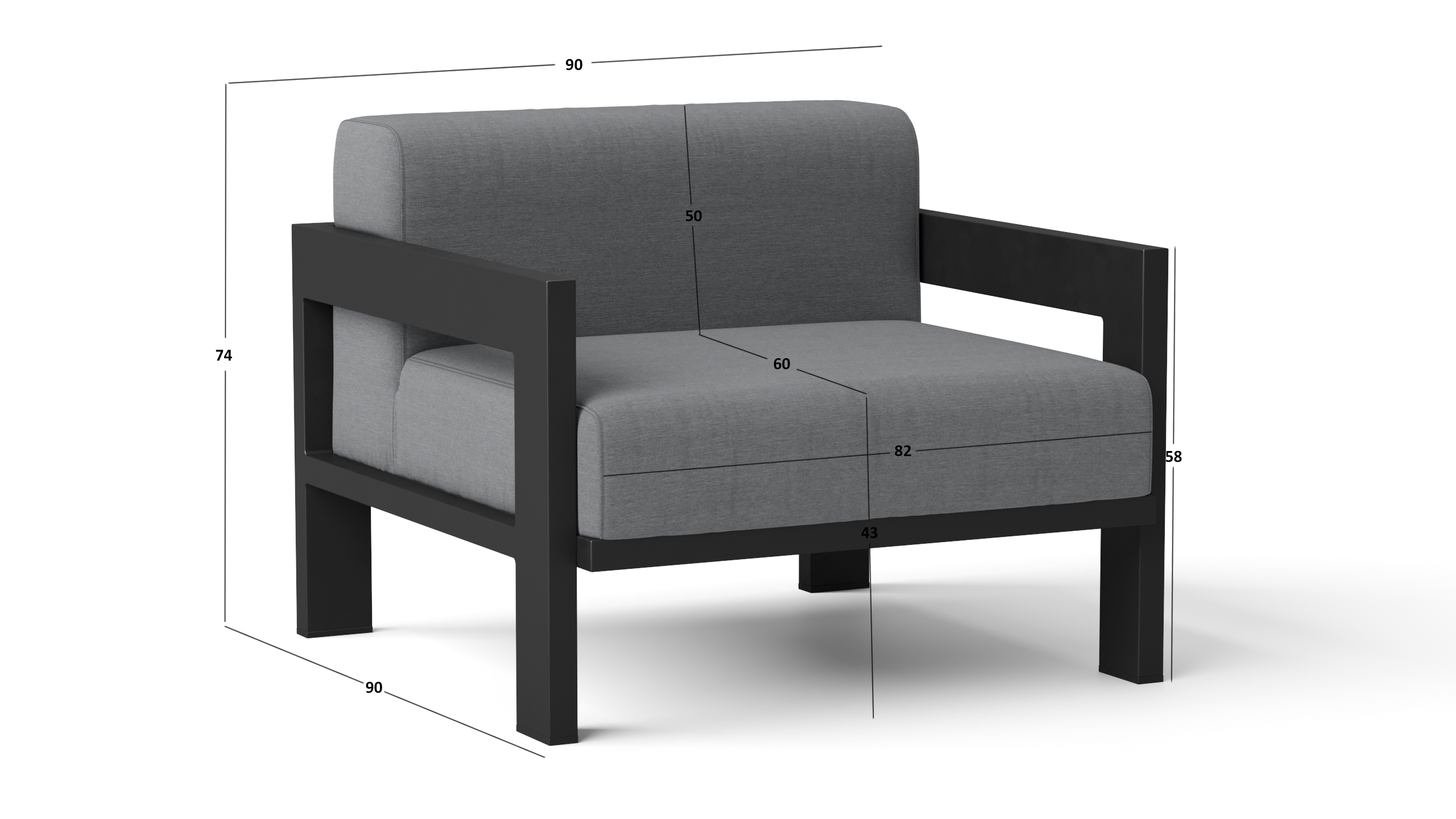 New Noosa Black Outdoor Armchair 7 Thumbnail