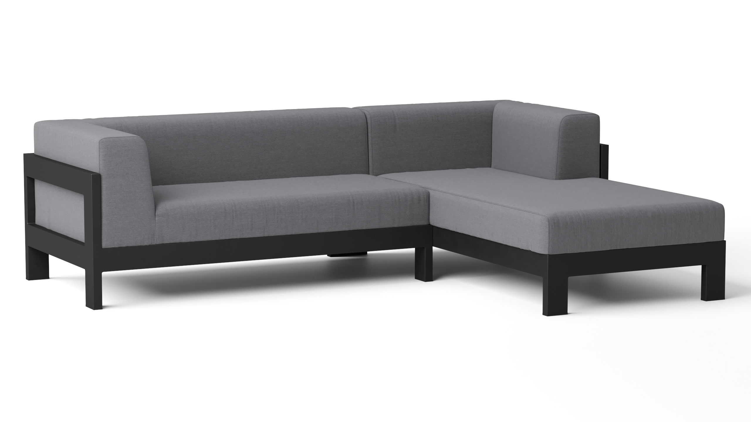 New Noosa Black Outdoor Fabric Chaise Lounge 6 Thumbnail