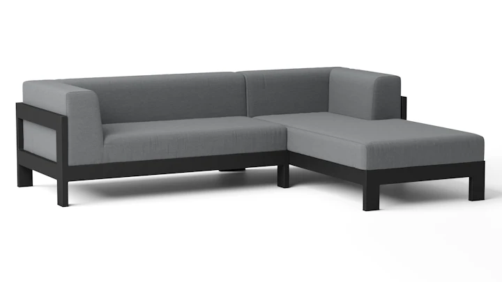 New Noosa Black Outdoor Fabric Chaise Lounge