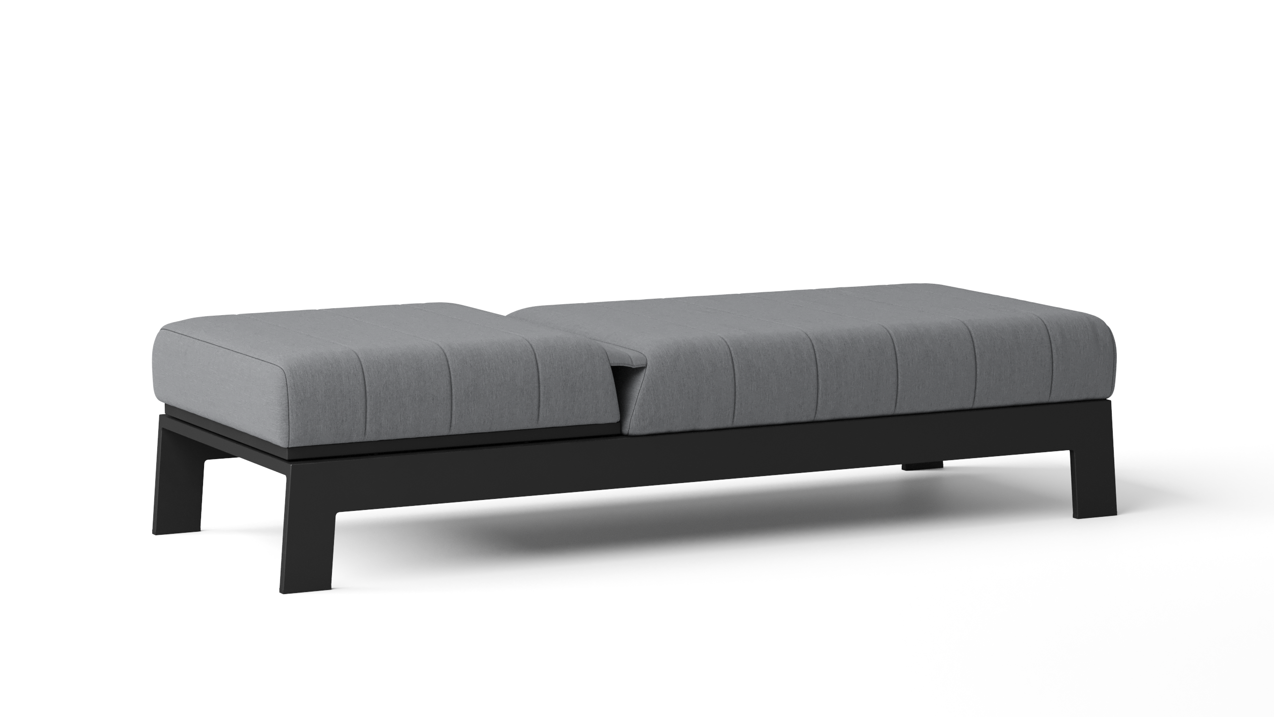 New Noosa Black Outdoor Fabric Sun Lounge 13 Thumbnail