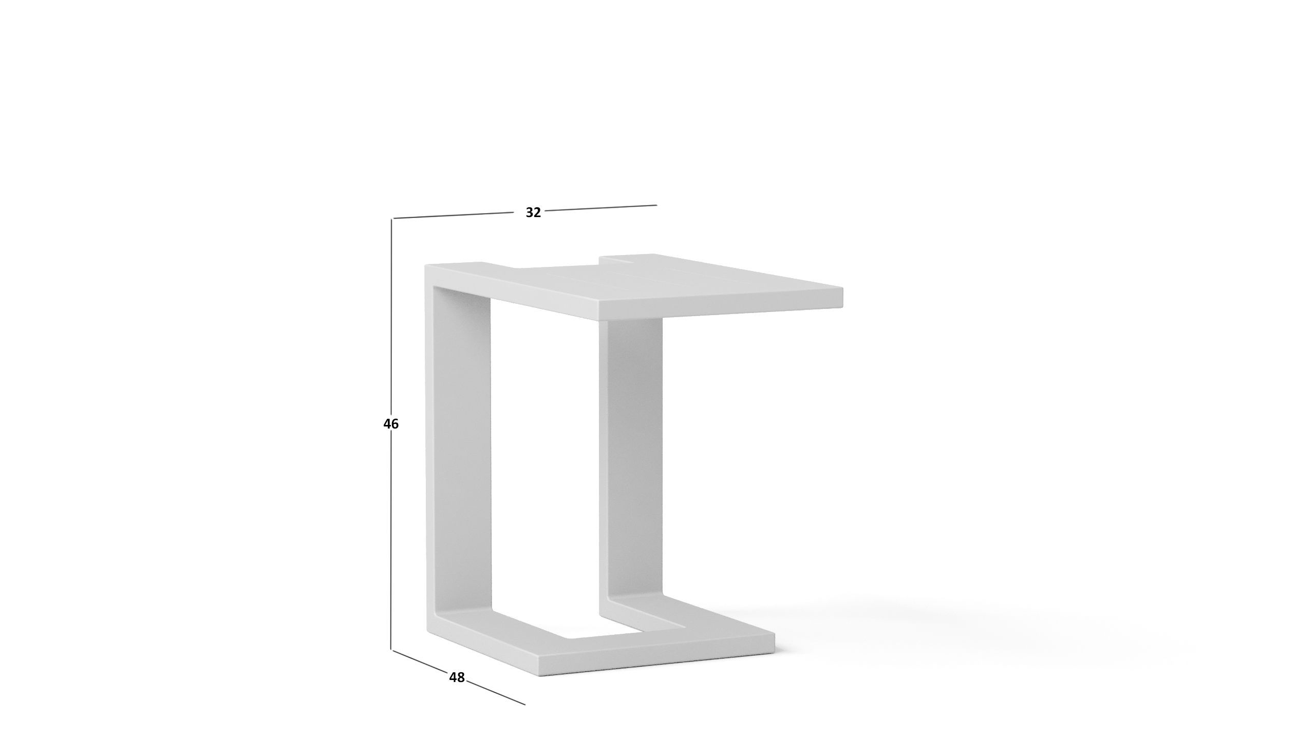 New Noosa White Outdoor Aluminium Side Table 4 Thumbnail