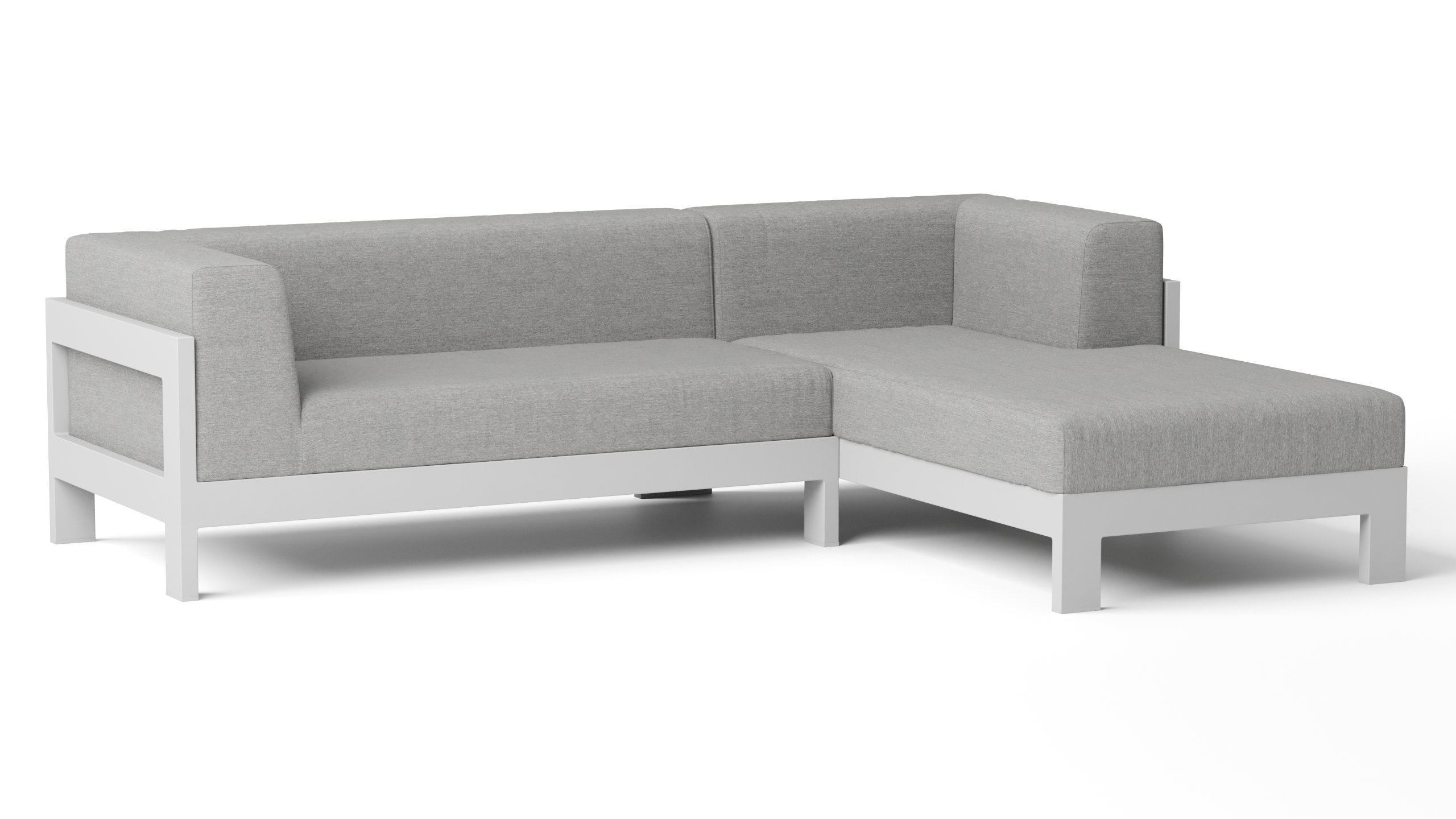 New Noosa White Outdoor Fabric Chaise Lounge 14 Thumbnail