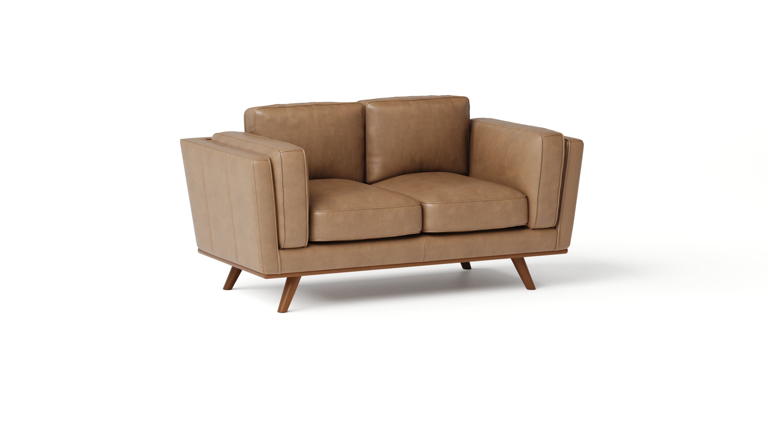 Olafur Leather Two Seat Sofa 2 Thumbnail