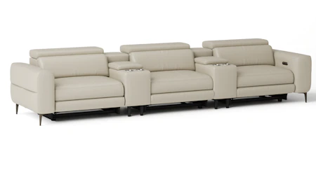 Osten Leather 3 Seat Home Theatre Recliner Lounge