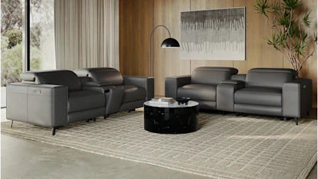 Stirling Leather 2 Seat Home Theatre Recliner Lounge
