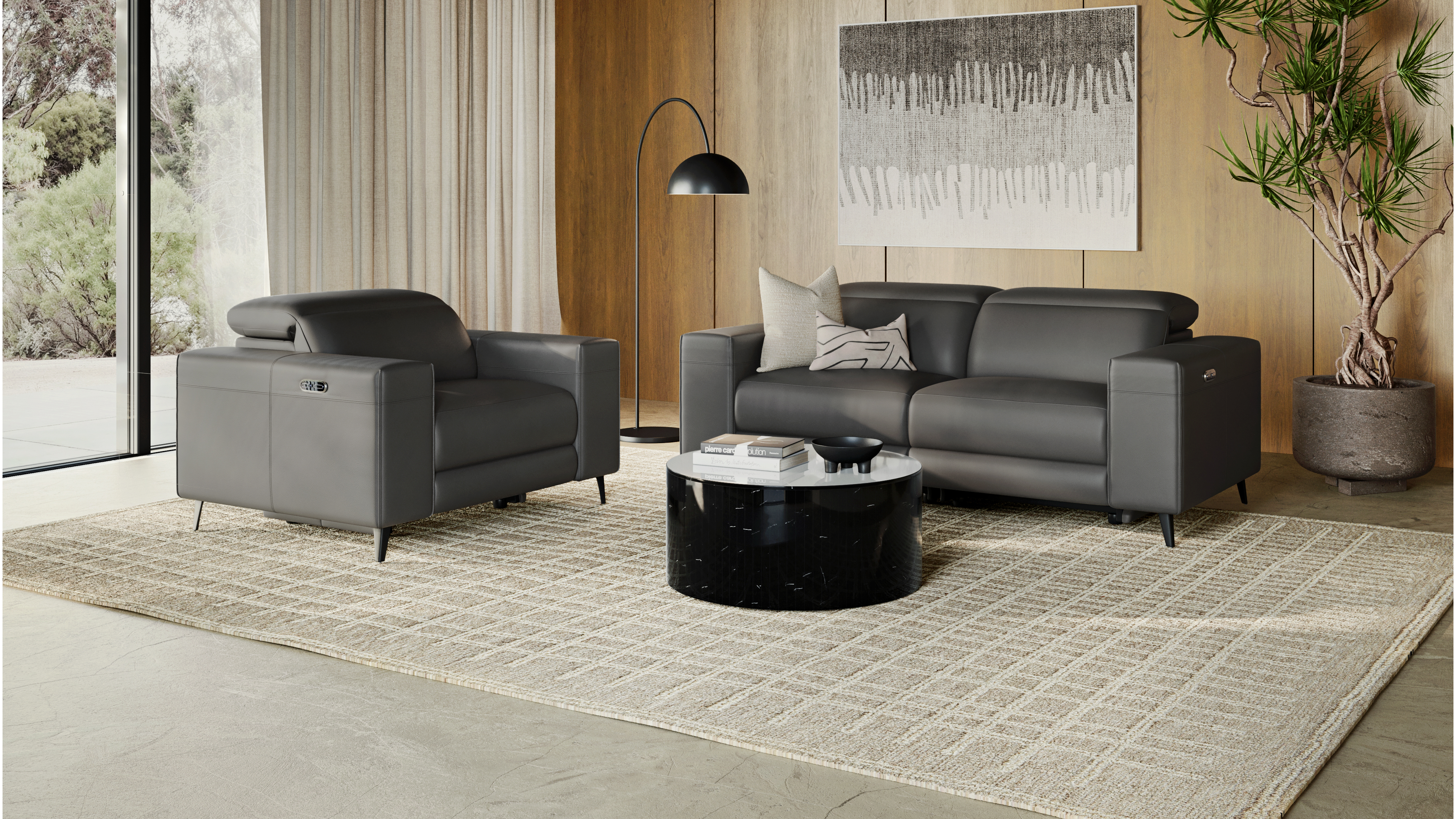 Stirling Leather Recliner Armchair 4 Thumbnail