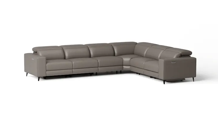 Stirling Leather Recliner Corner Lounge Option B