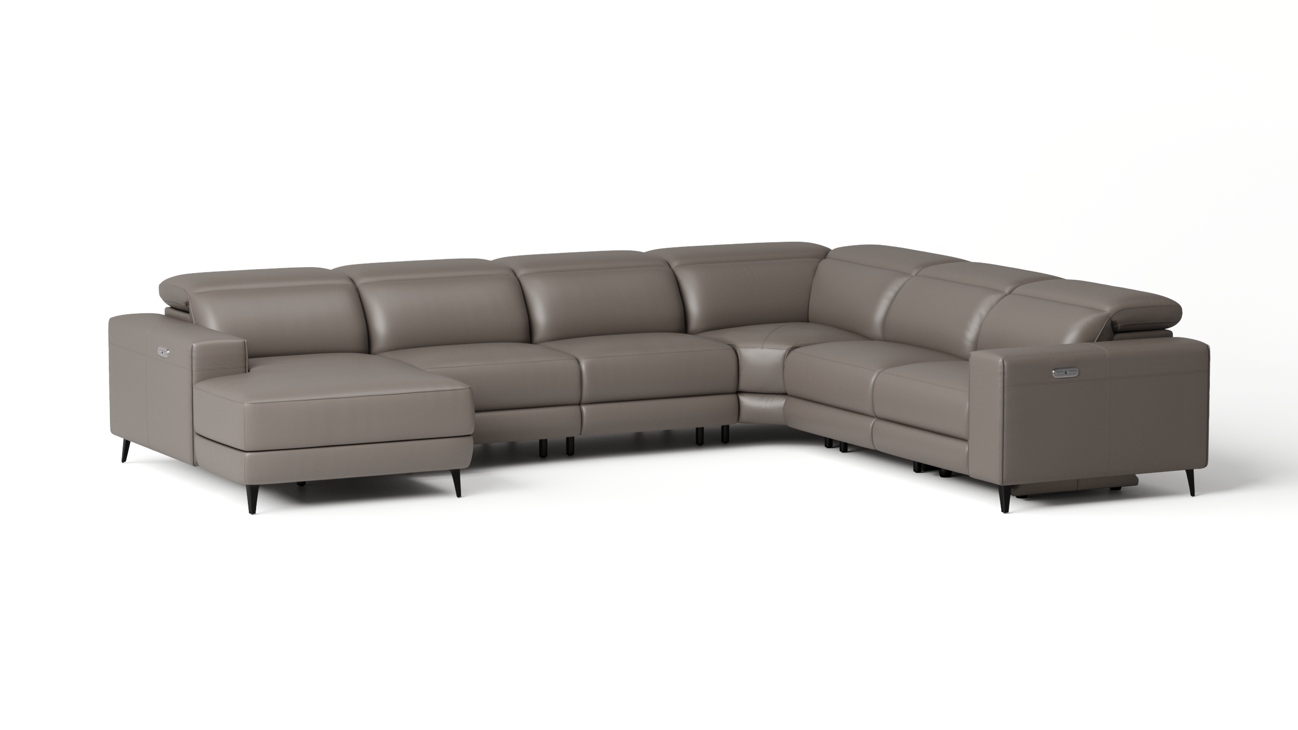 Stirling Leather Recliner Modular Lounge Option A 7 Thumbnail