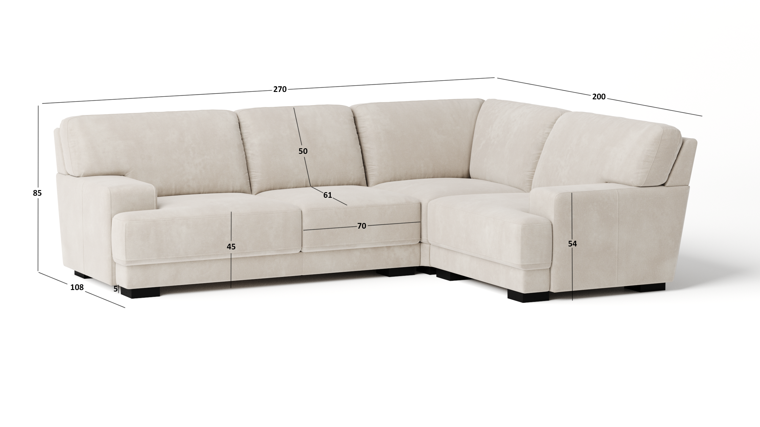 Volante Leather Corner Lounge Option E 5 Thumbnail