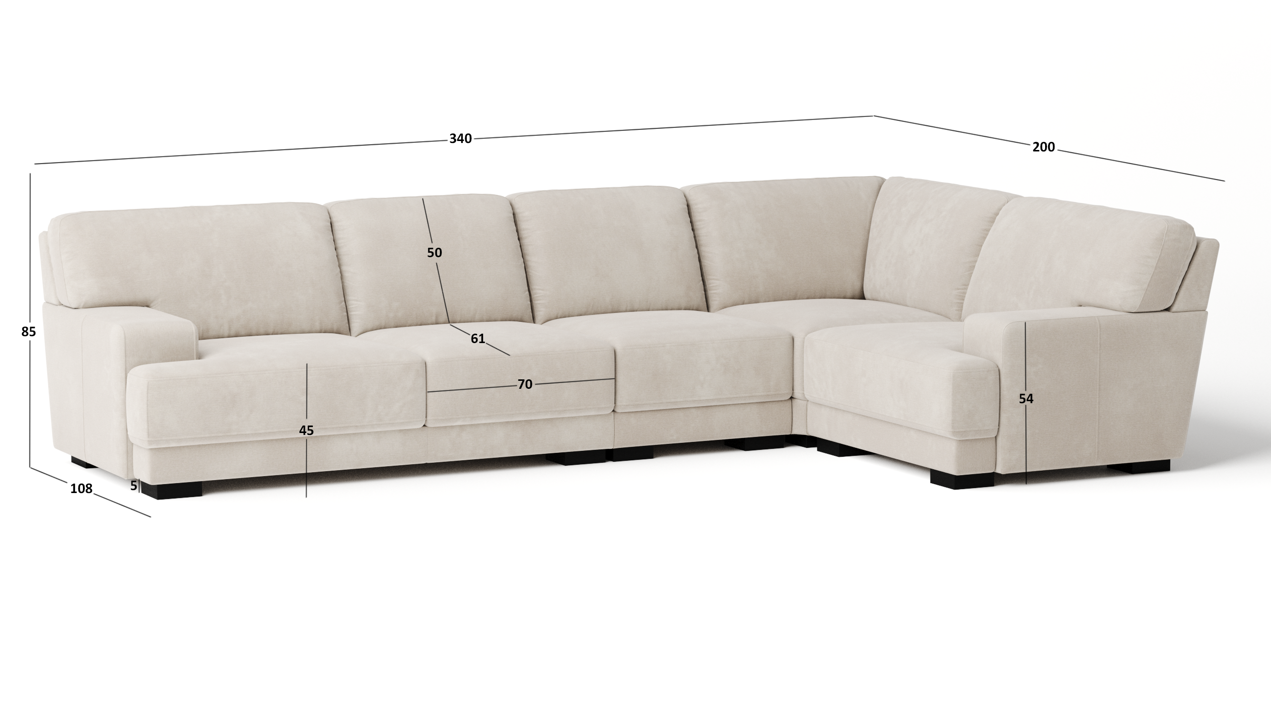 Volante Leather Corner Lounge Option F 5 Thumbnail