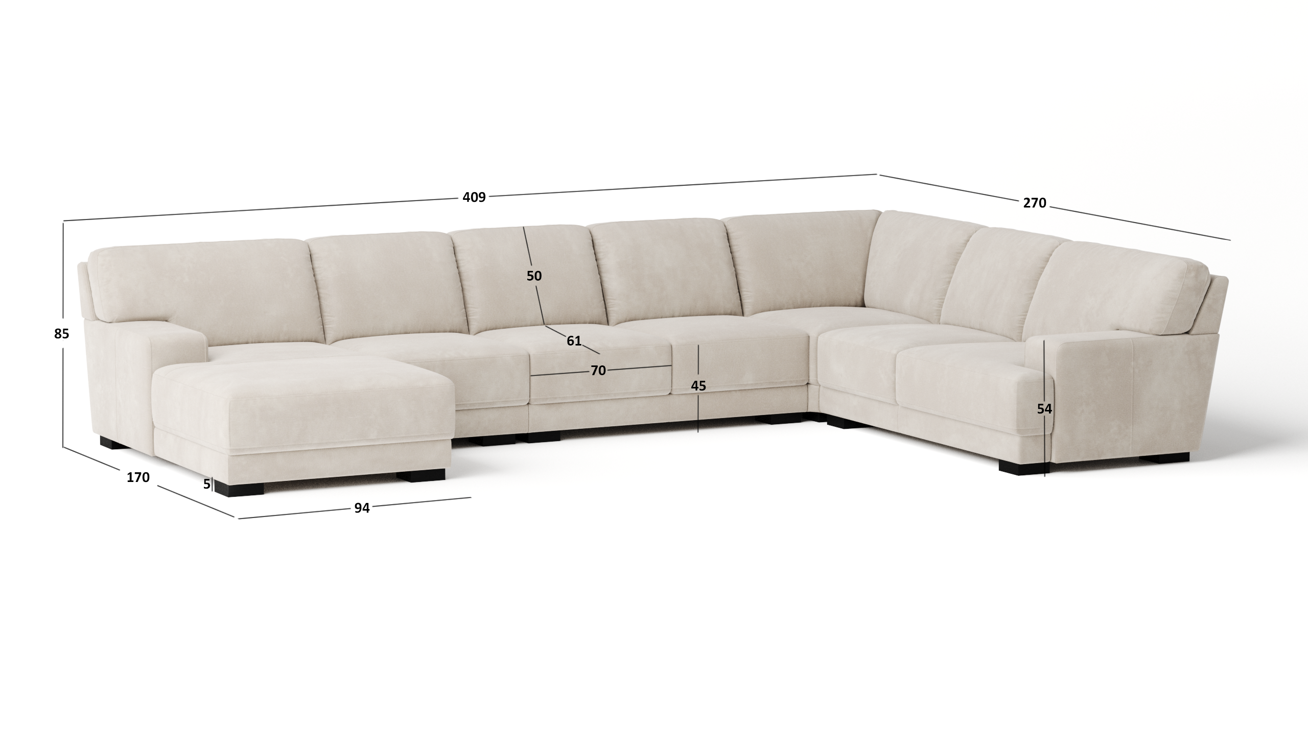 Volante Leather Modular Lounge Option B 5 Thumbnail