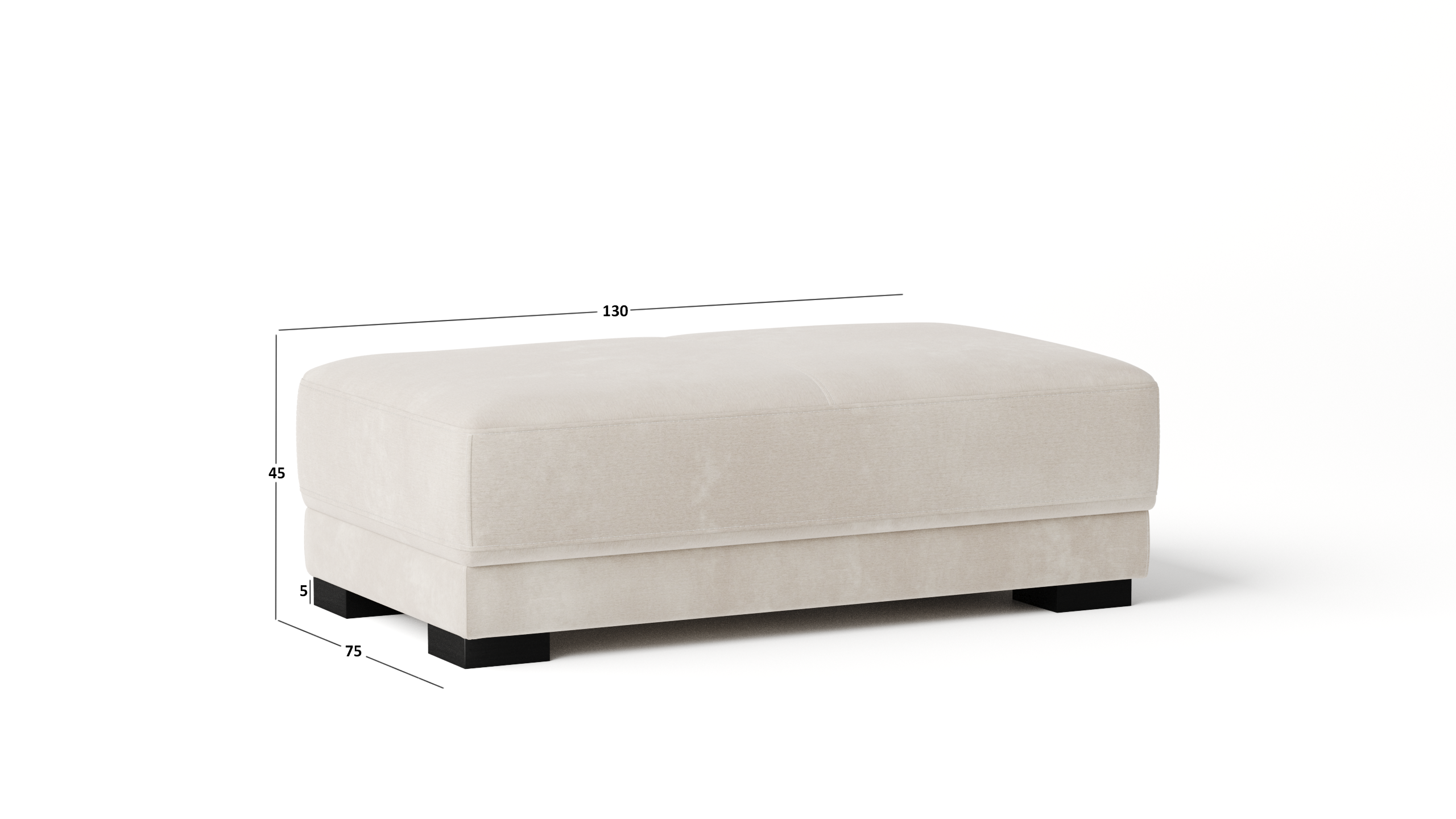 Volante Leather Ottoman 75x130x45 3 Thumbnail