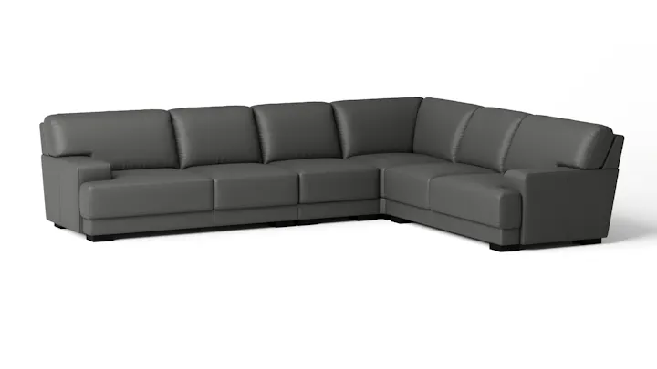 Volante Leather Corner Lounge Option B