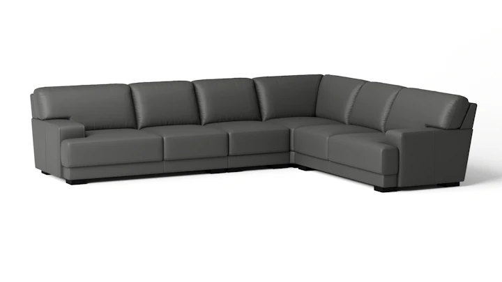 Volante Leather Corner Lounge Option B