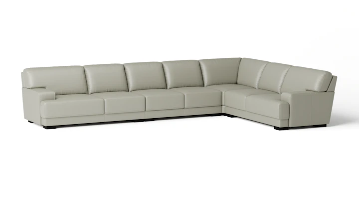 Volante Leather Corner Lounge Option C