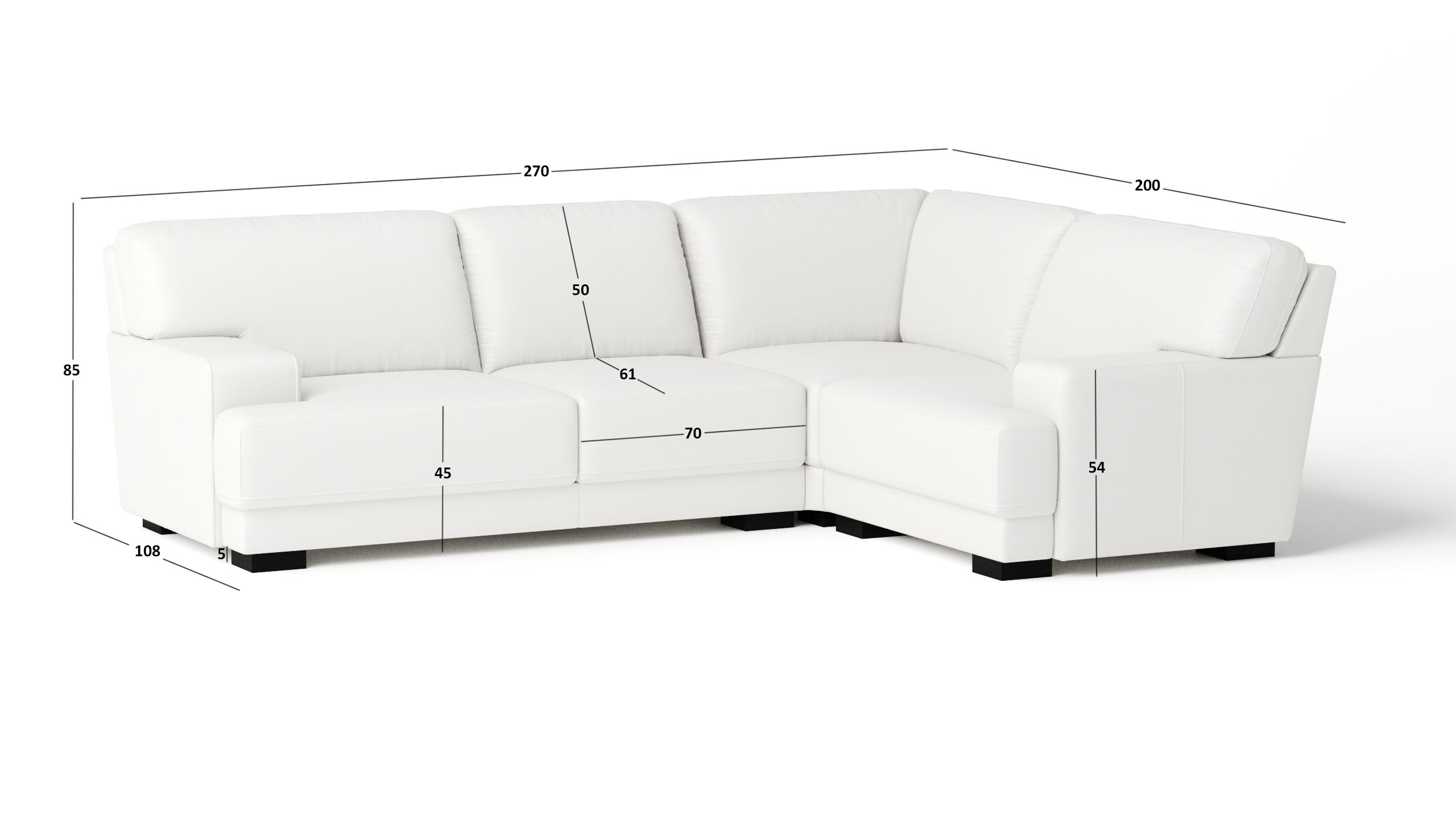 Volante Leather Corner Lounge Option E 5 Thumbnail