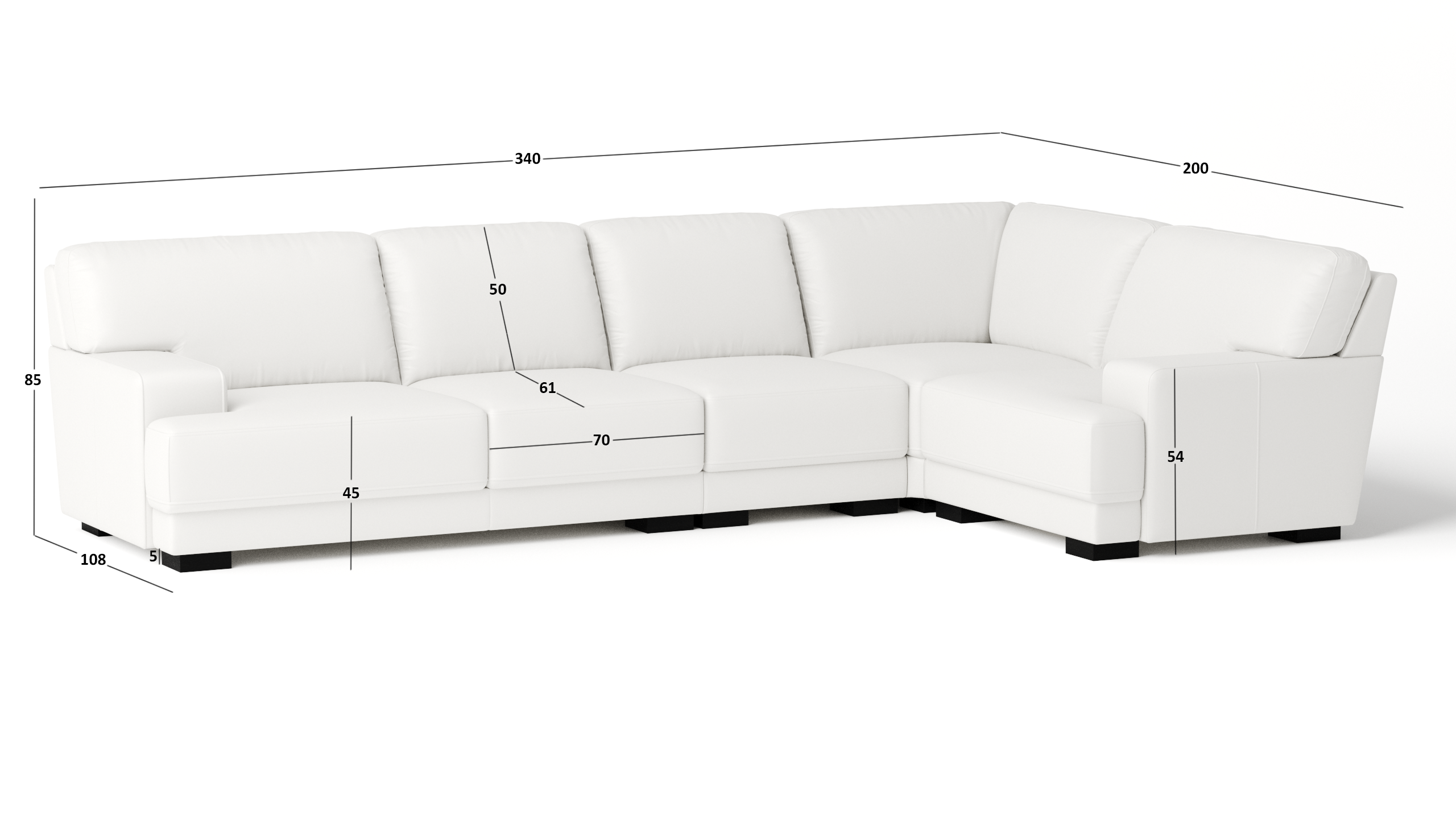 Volante Leather Corner Lounge Option F 5 Thumbnail