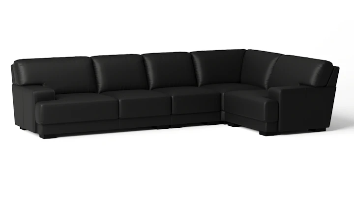 Volante Leather Corner Lounge Option F