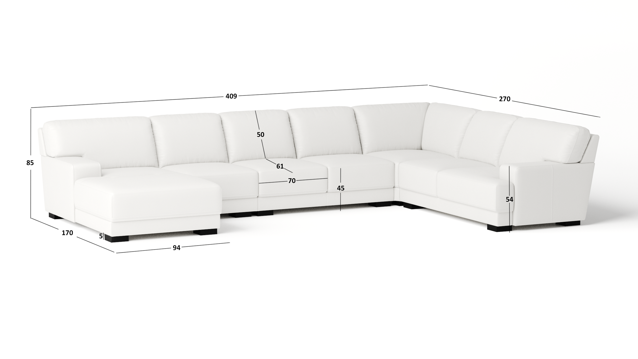 Volante Leather Modular Lounge Option B 5 Thumbnail