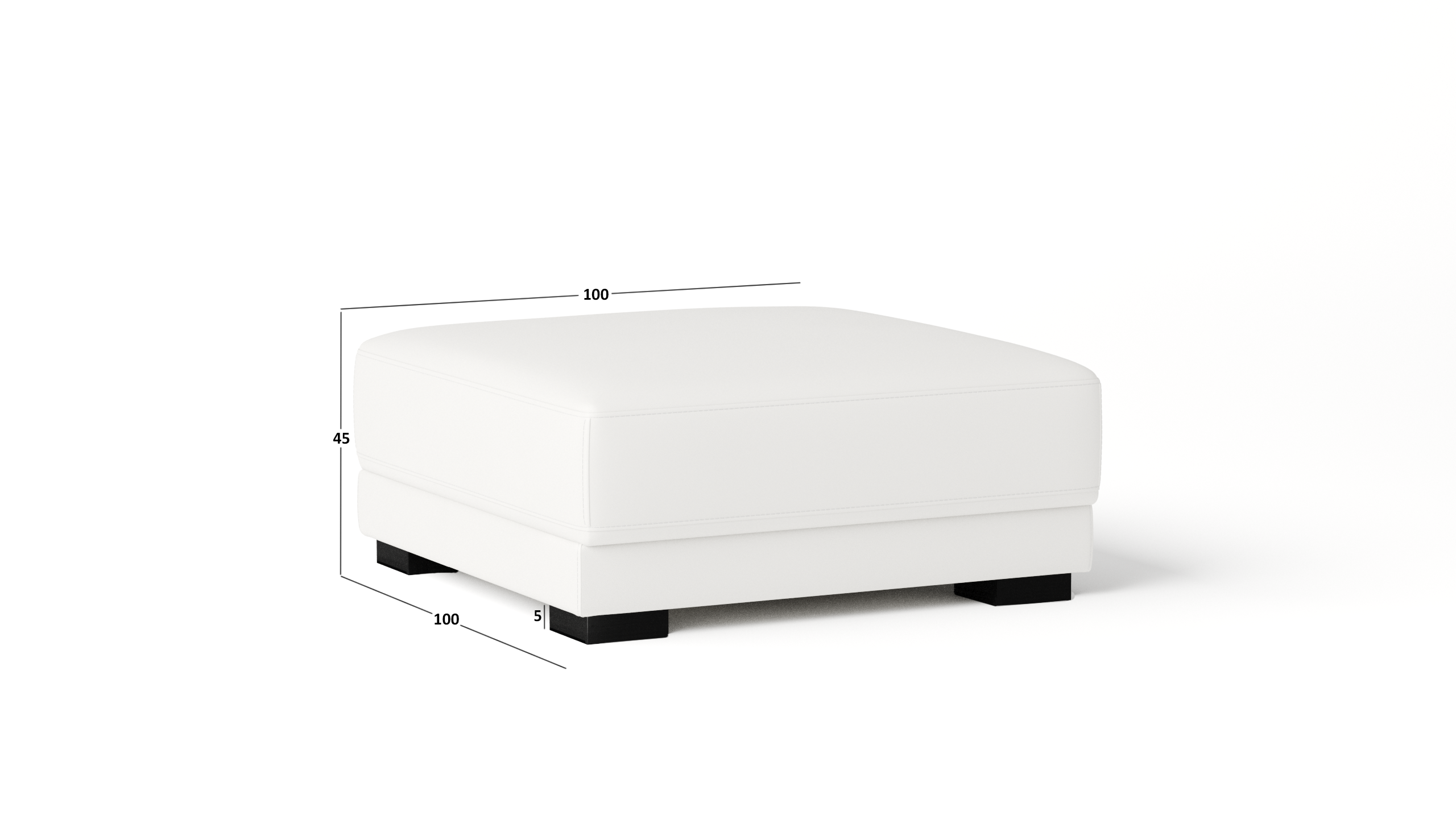 Volante Leather Ottoman 100x100x45 2 Thumbnail