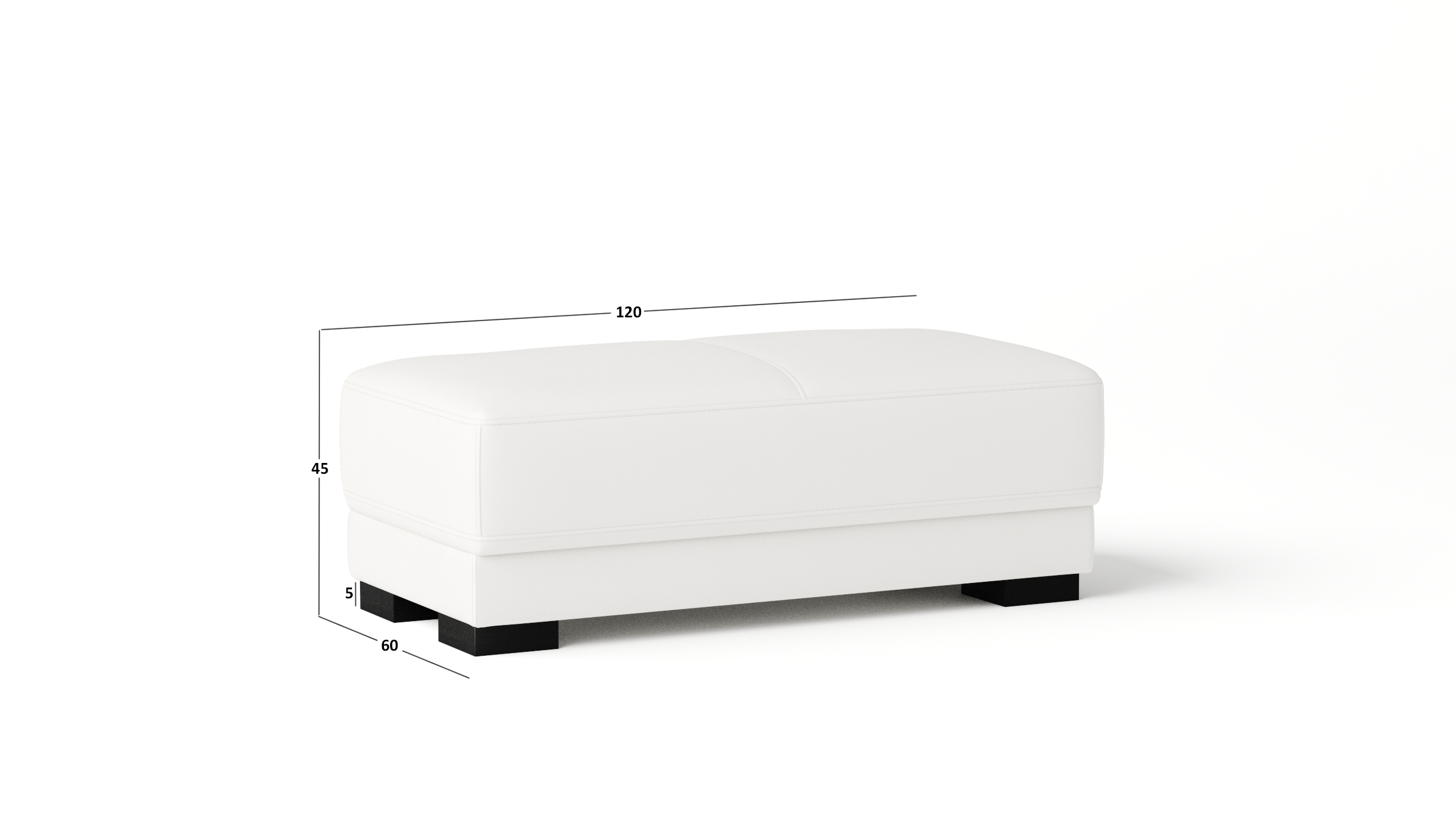 Volante Leather Ottoman 60x120x45 3 Thumbnail