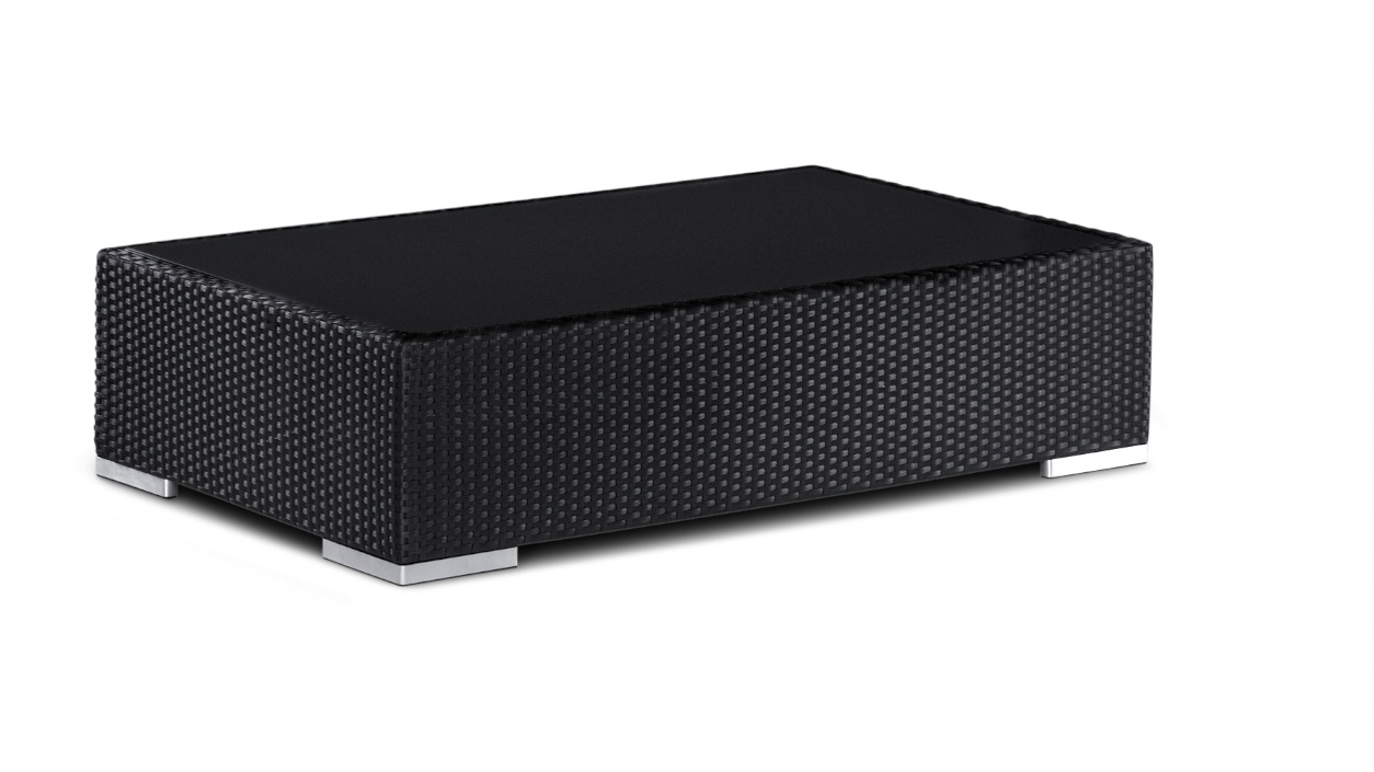  Moda Lowline Rectangular Coffee Table (Wicker Colour-modern Black - SKU668329) 1