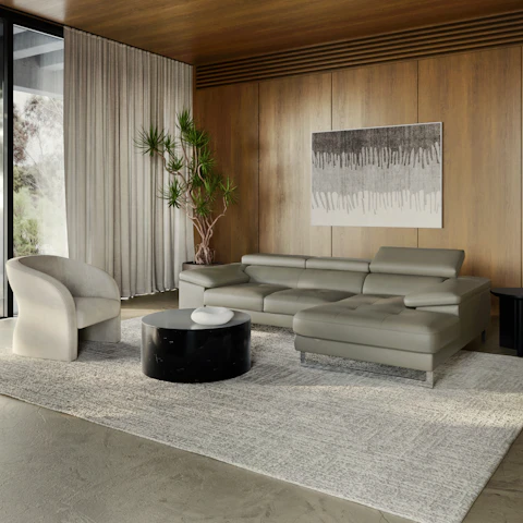 Boston Leather Chaise Lounge