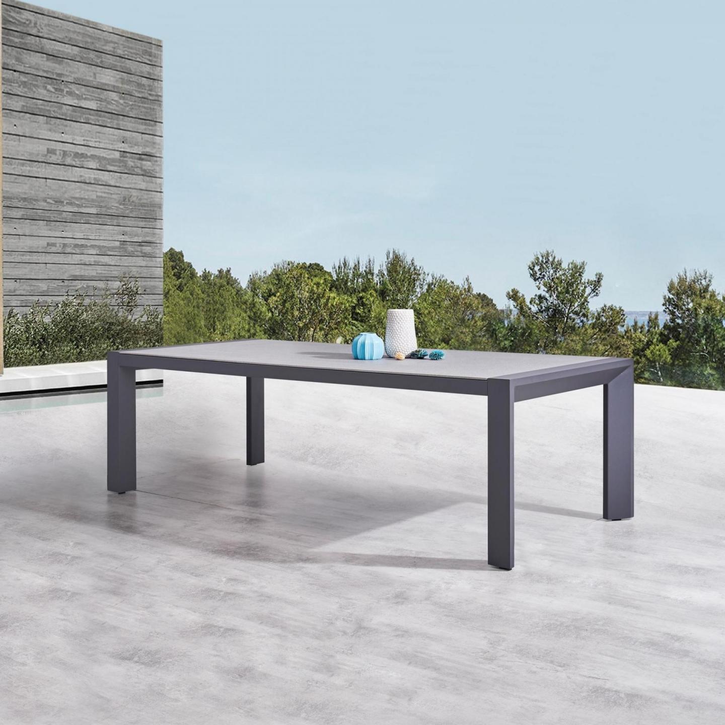 Santa Monica Black Outdoor Dining Table Lavita Outdoor
