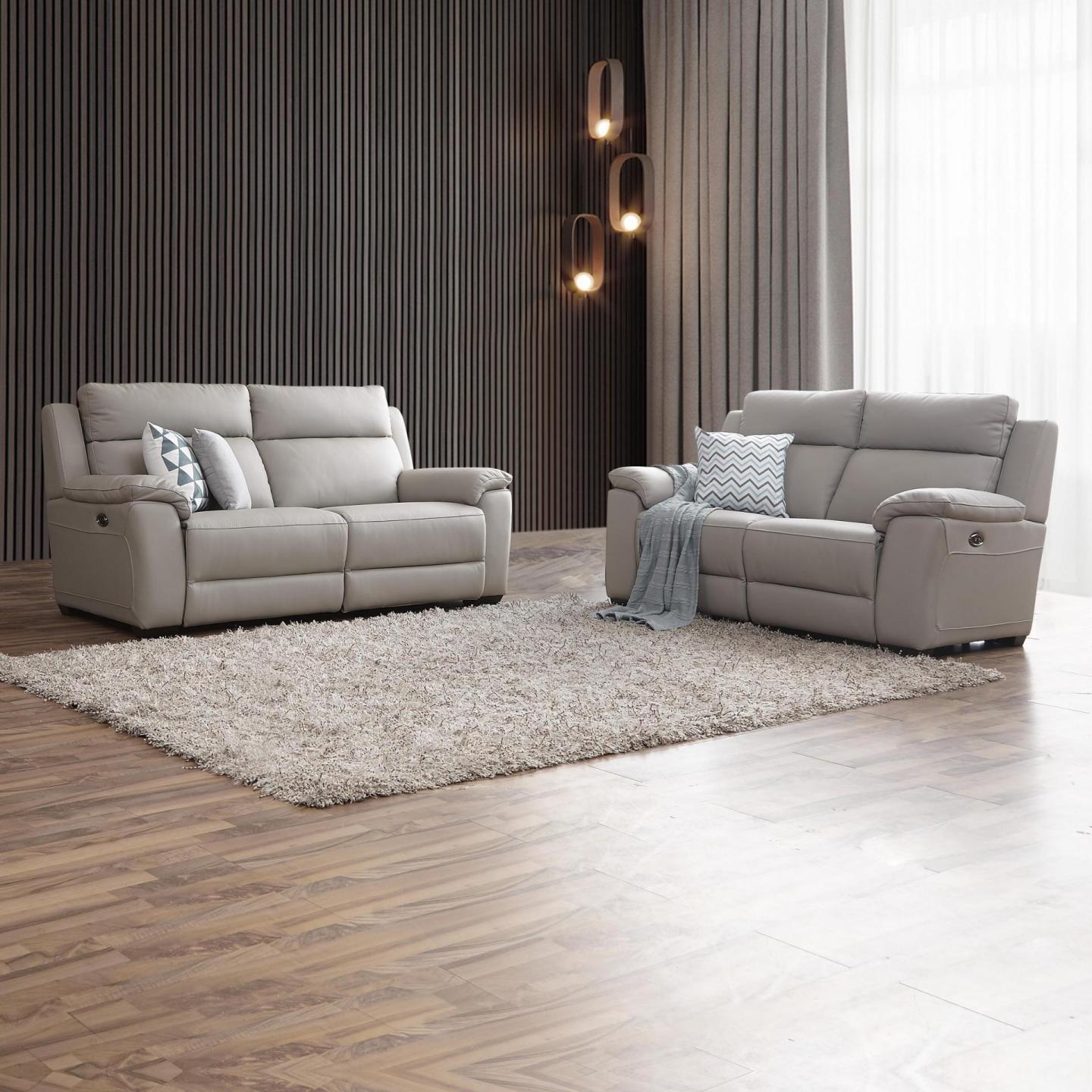 Cardiff Leather Recliner Sofa Suite 3 + 2 Lounge Life