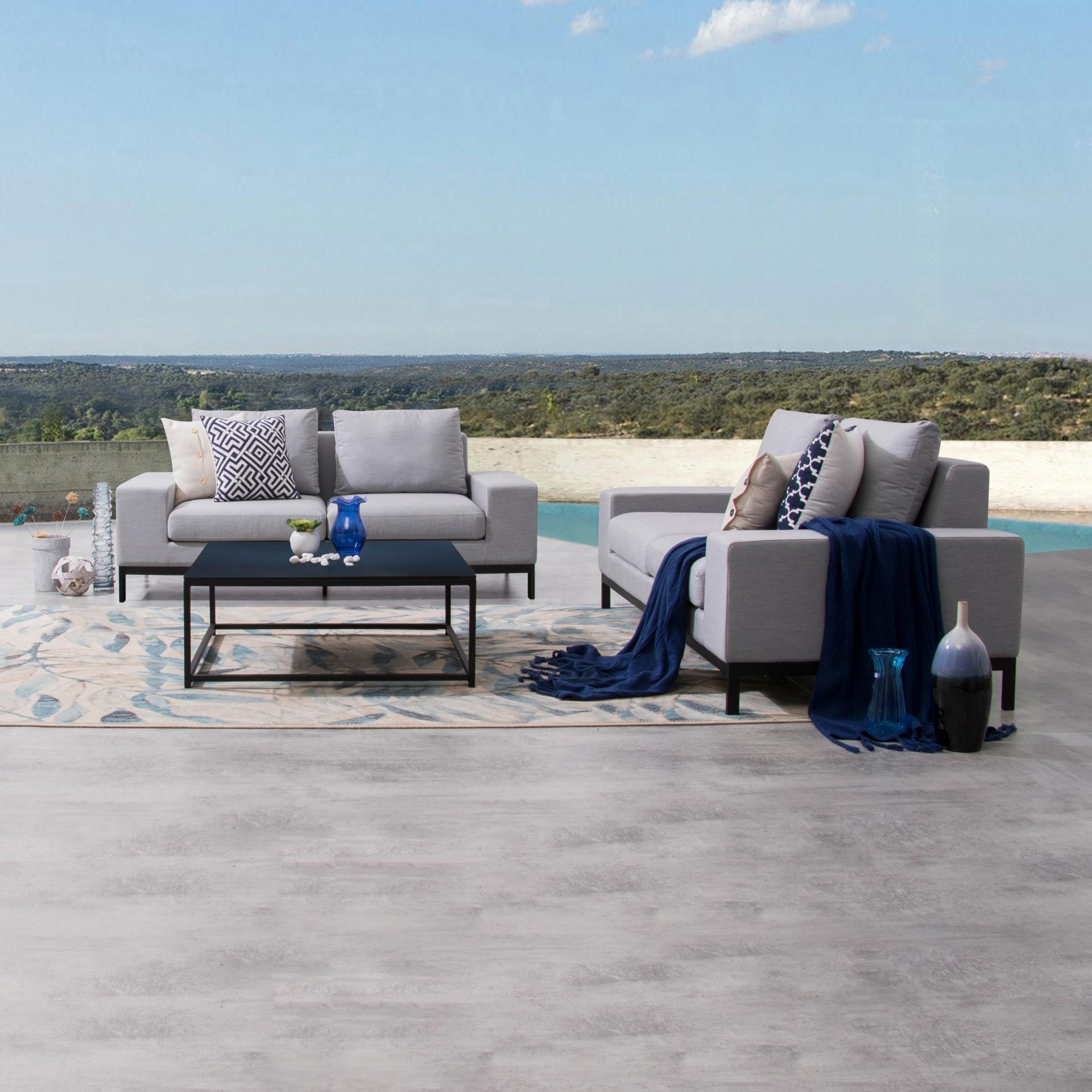 Jervis Outdoor Fabric Sofa Suite 2 + 2 With Coffee Table Lavita Outdoor