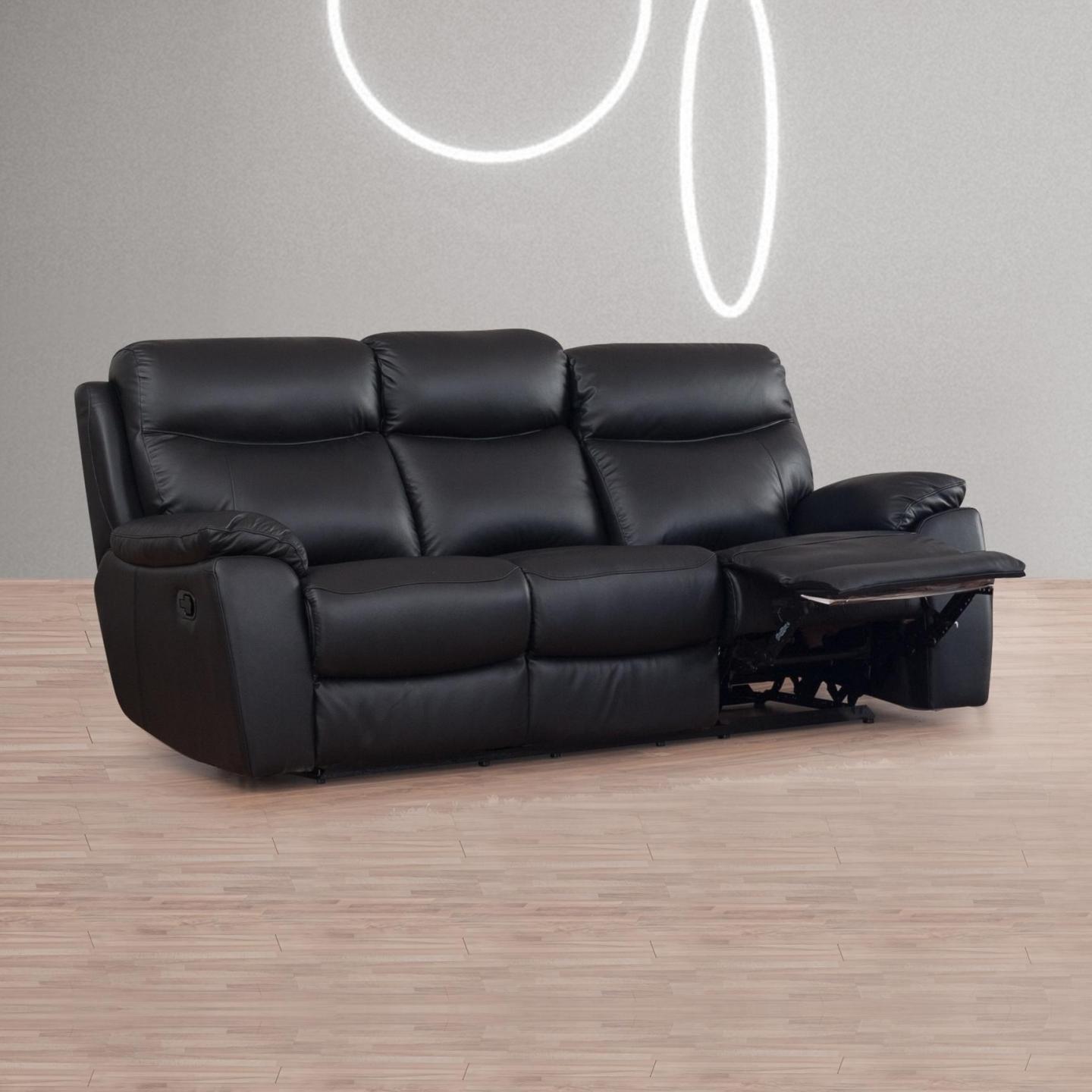 Balmoral Leather Recliner Three Seater Sofa | Lounge Life