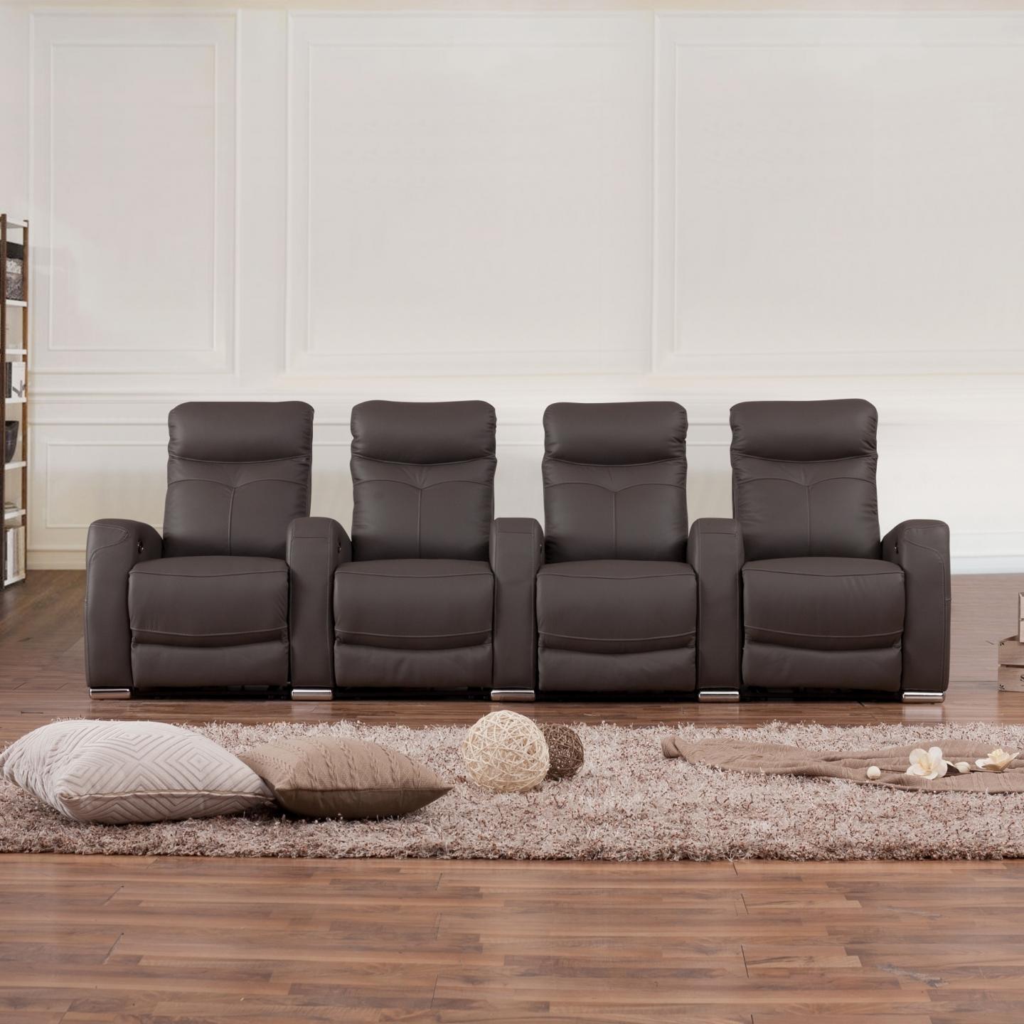 Regent Fabric 4 Seater Home Theatre Recliner Lounge Lounge Life