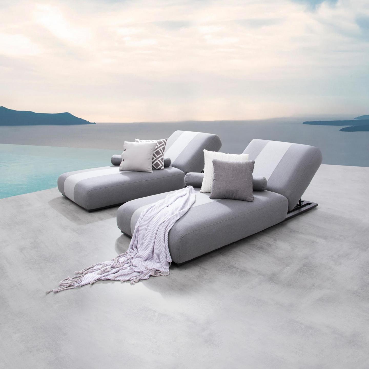 Joy Outdoor Fabric Sun Lounge Set Lavita Outdoor