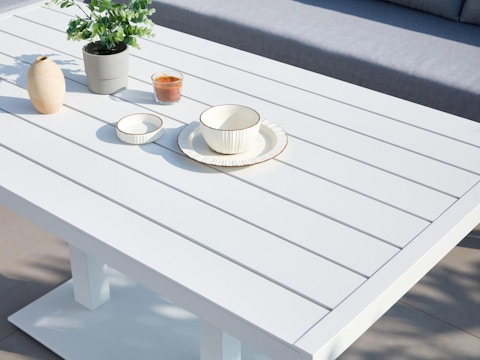 New Bondi White Outdoor Aluminium Lounge & Dining Combo 5