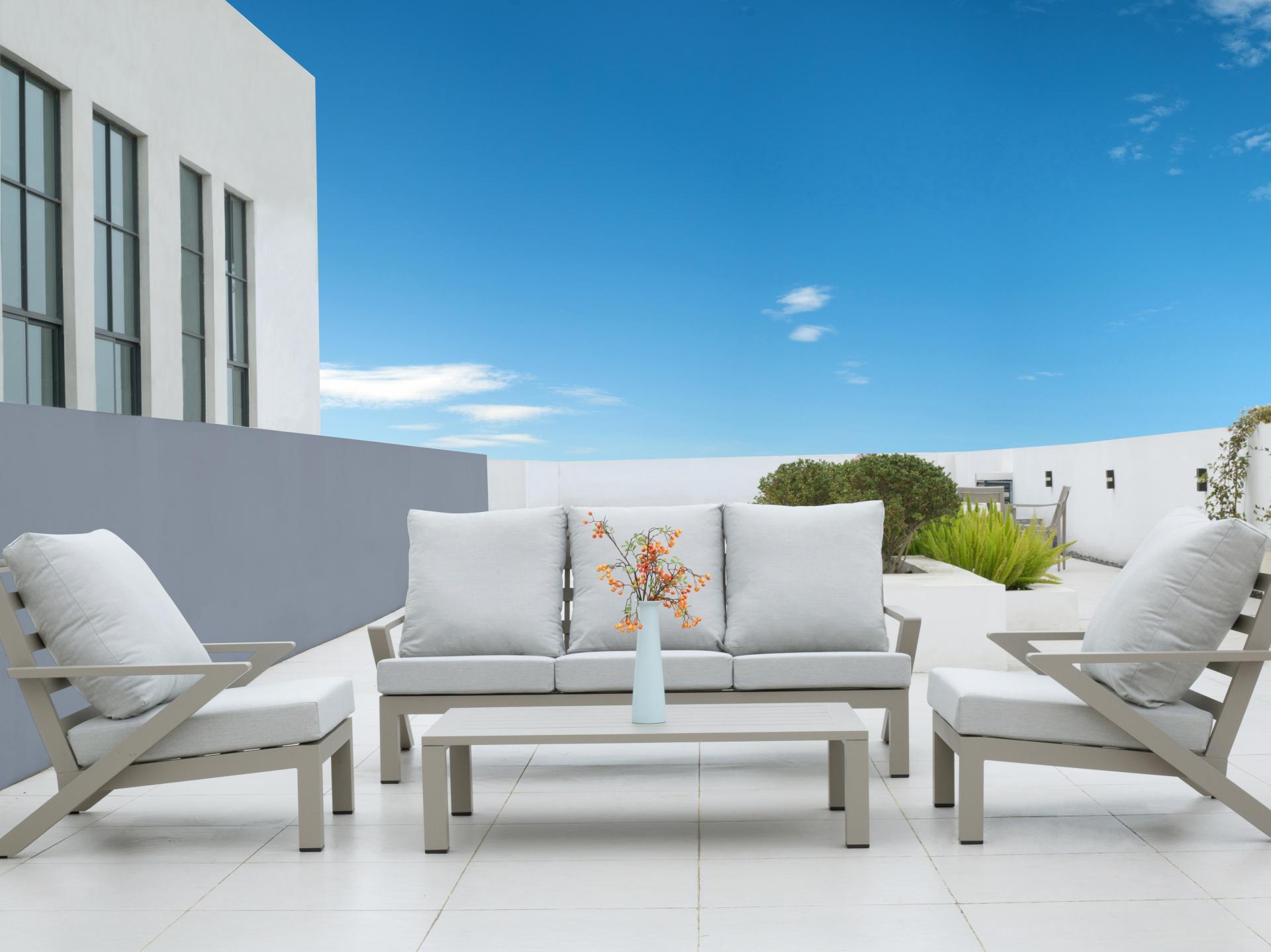 Wentworth Taupe Outdoor Lounge Set 3+1+1 With Coffee Table 3