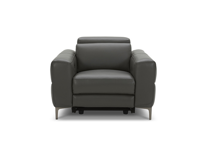 Osten Leather Armchair Power Recliner, Power Headrest