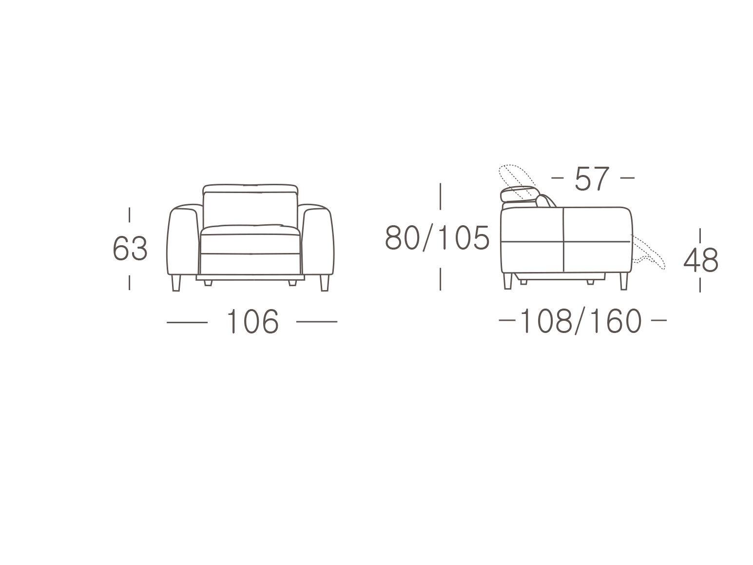 Osten Leather Armchair Power Recliner, Power Headrest 5