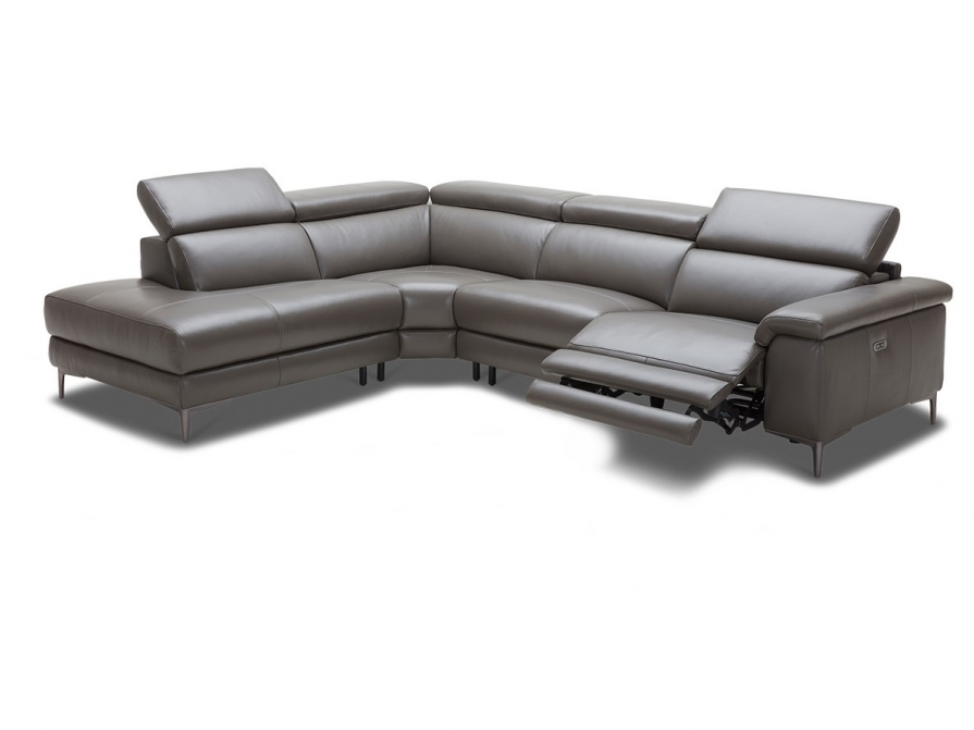 Carlisle Leather Recliner Corner Lounge With Terminal