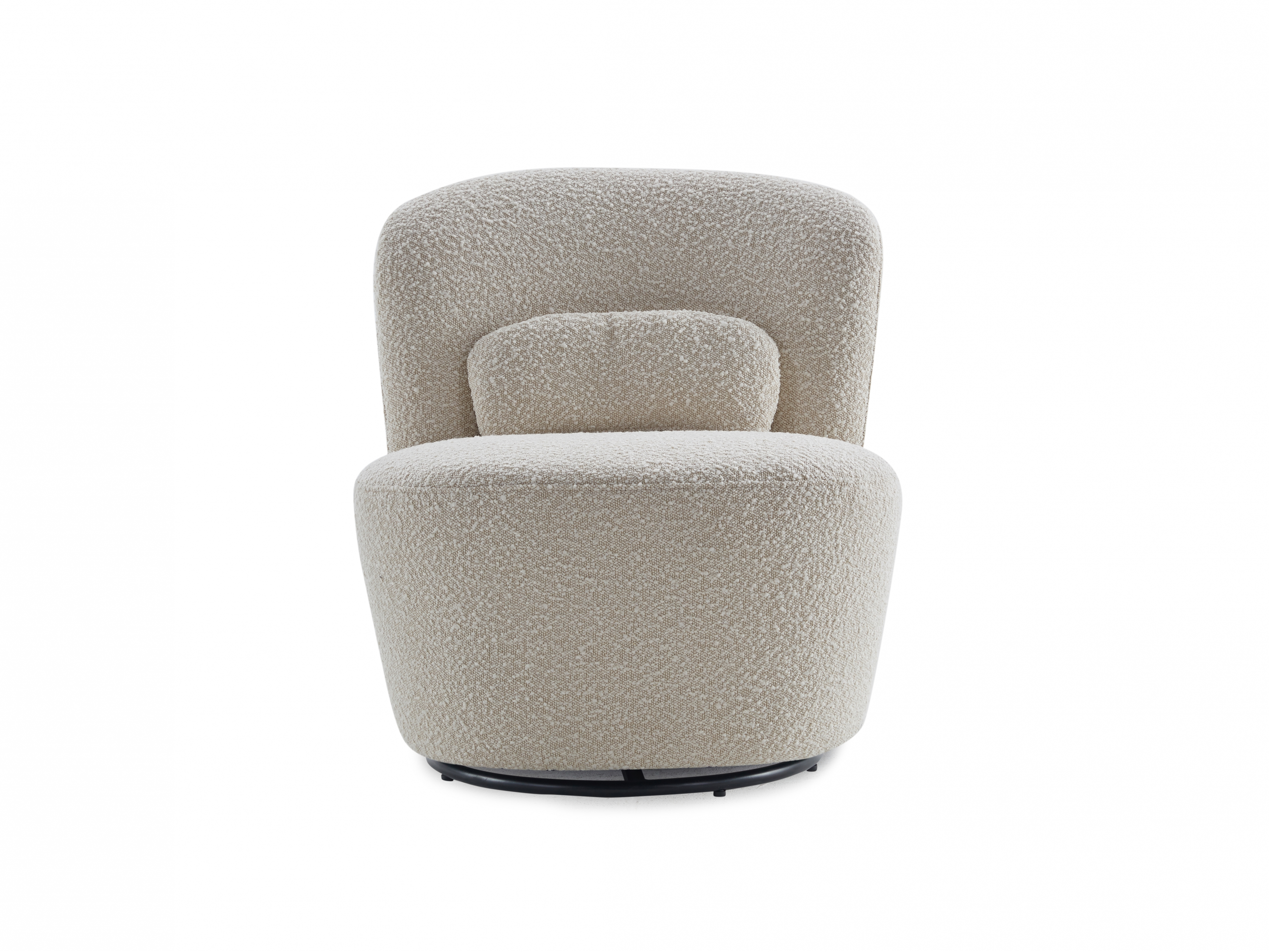 Zoey Boucle Fabric Swivel Chair 2