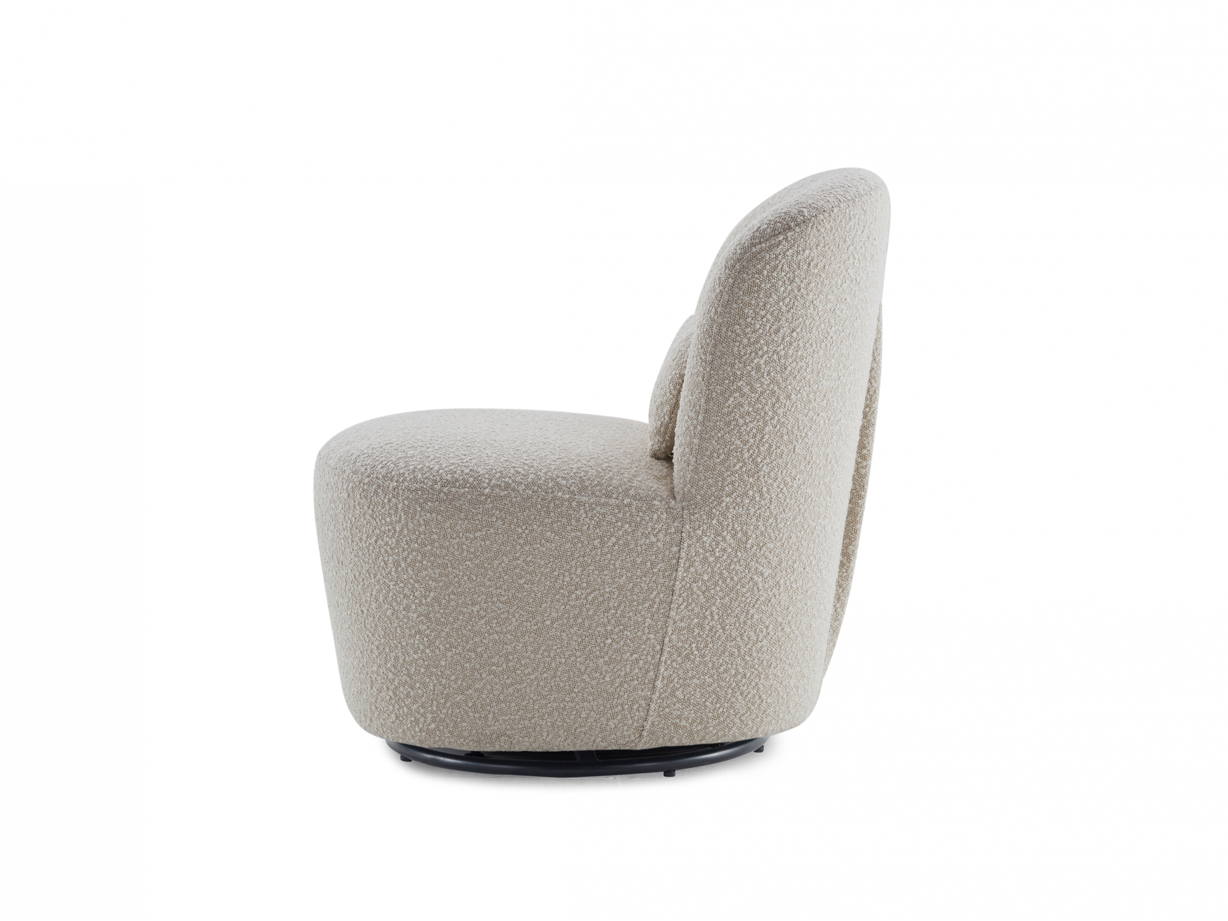 Zoey Boucle Fabric Swivel Chair 3