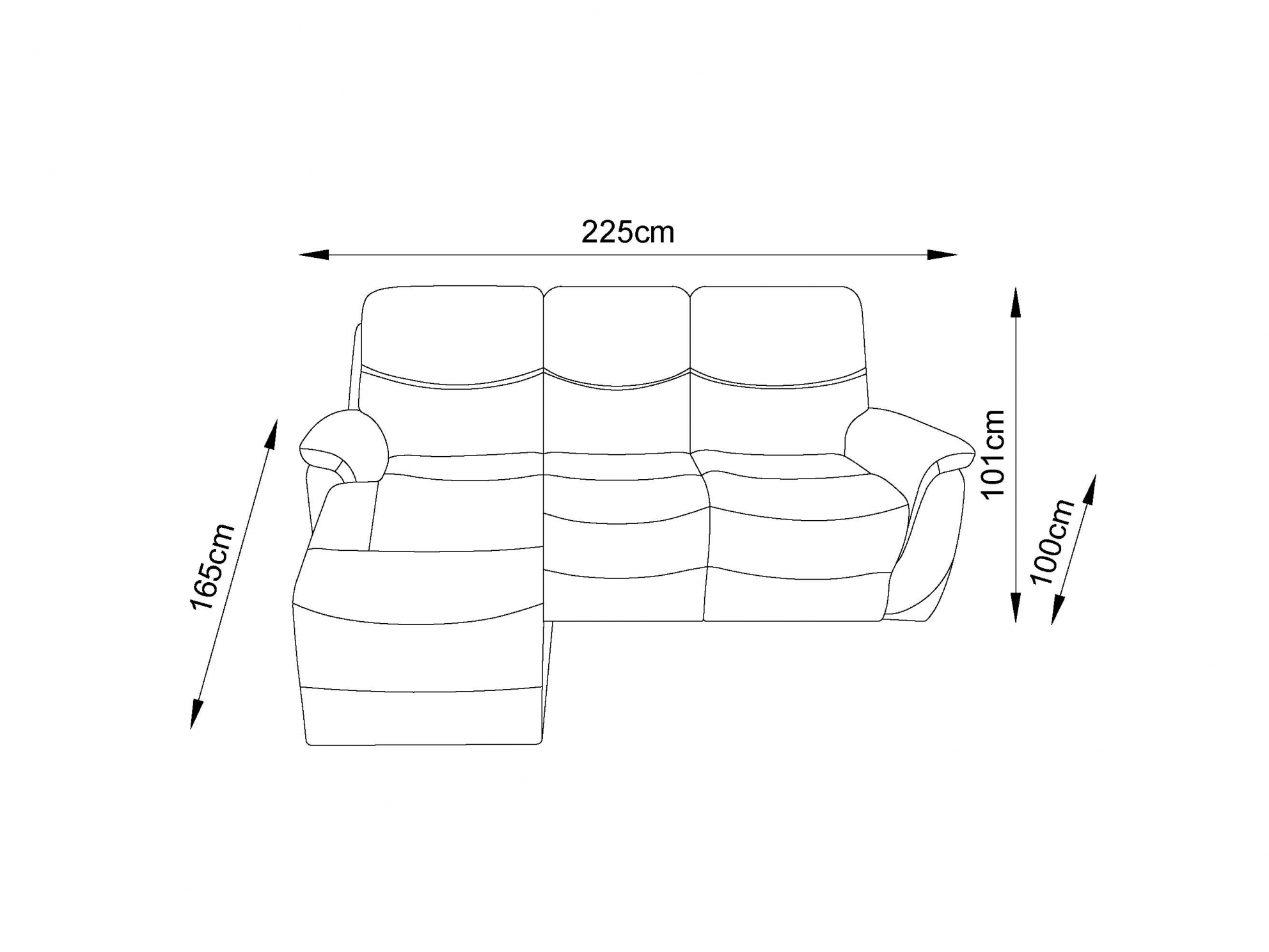 Richmond Leather Chaise Lounge Option A 3