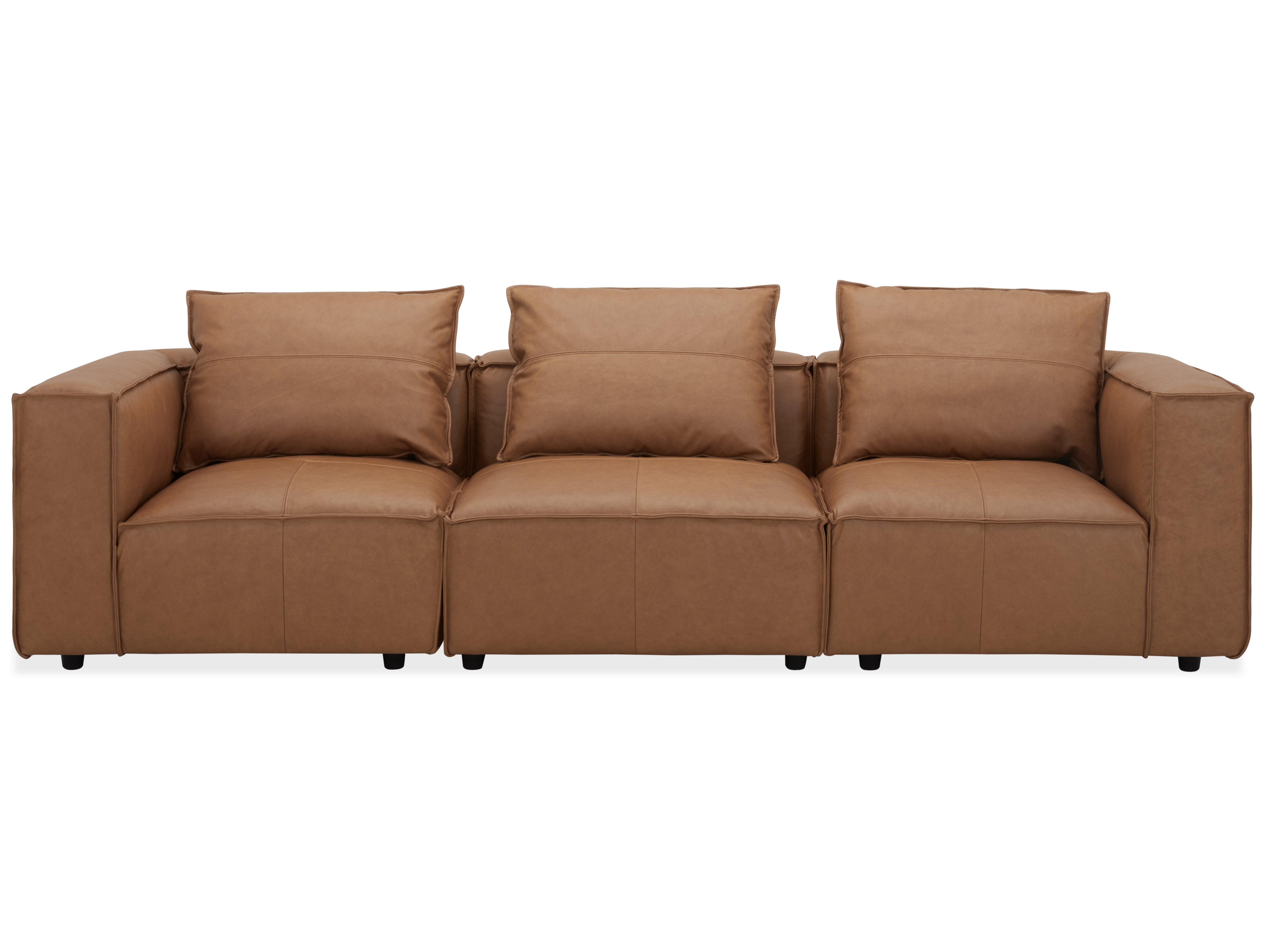 Enzo Leather Three Seat Sofa