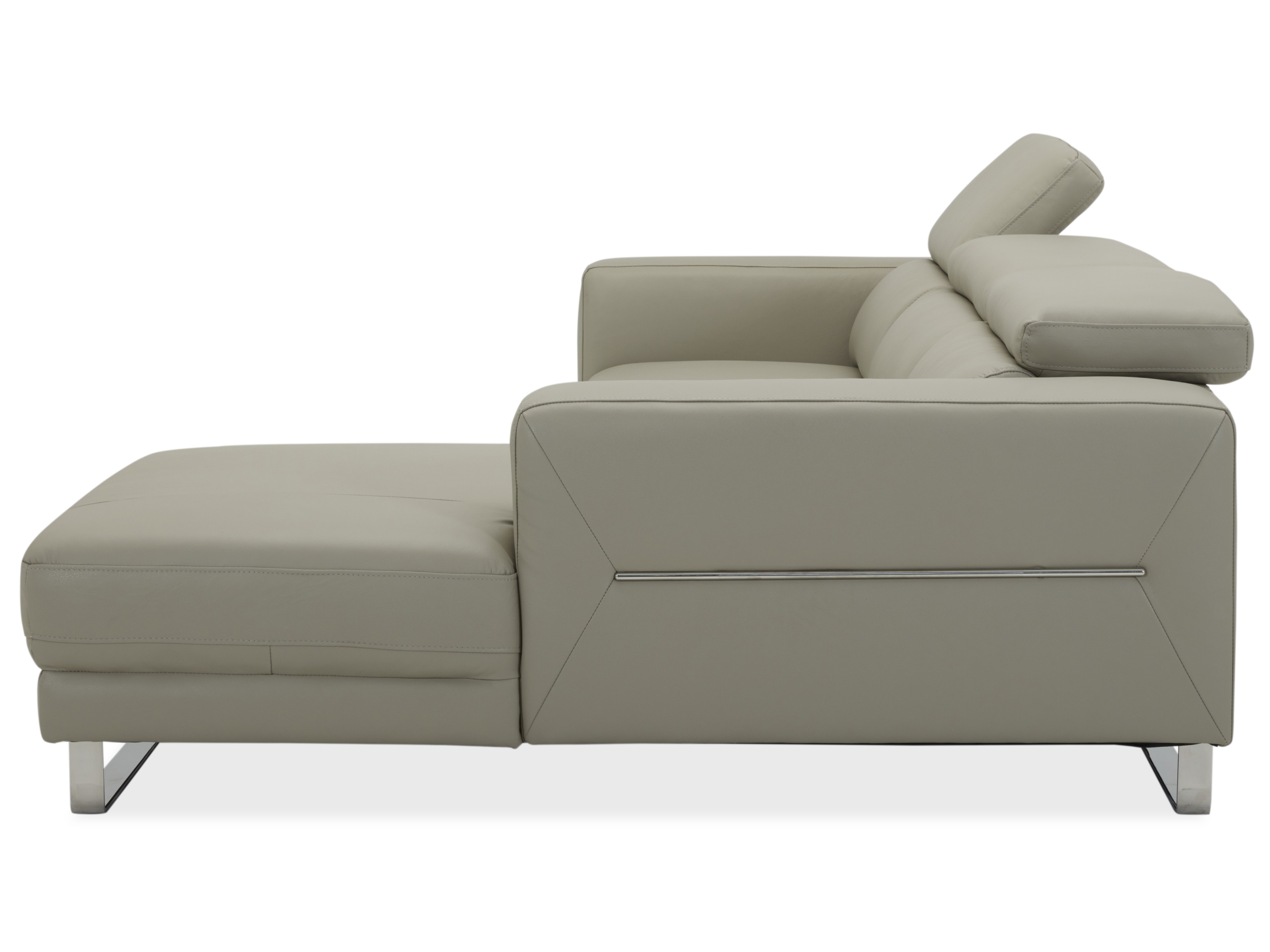 Elixir Leather Sliding Chaise Lounge 3