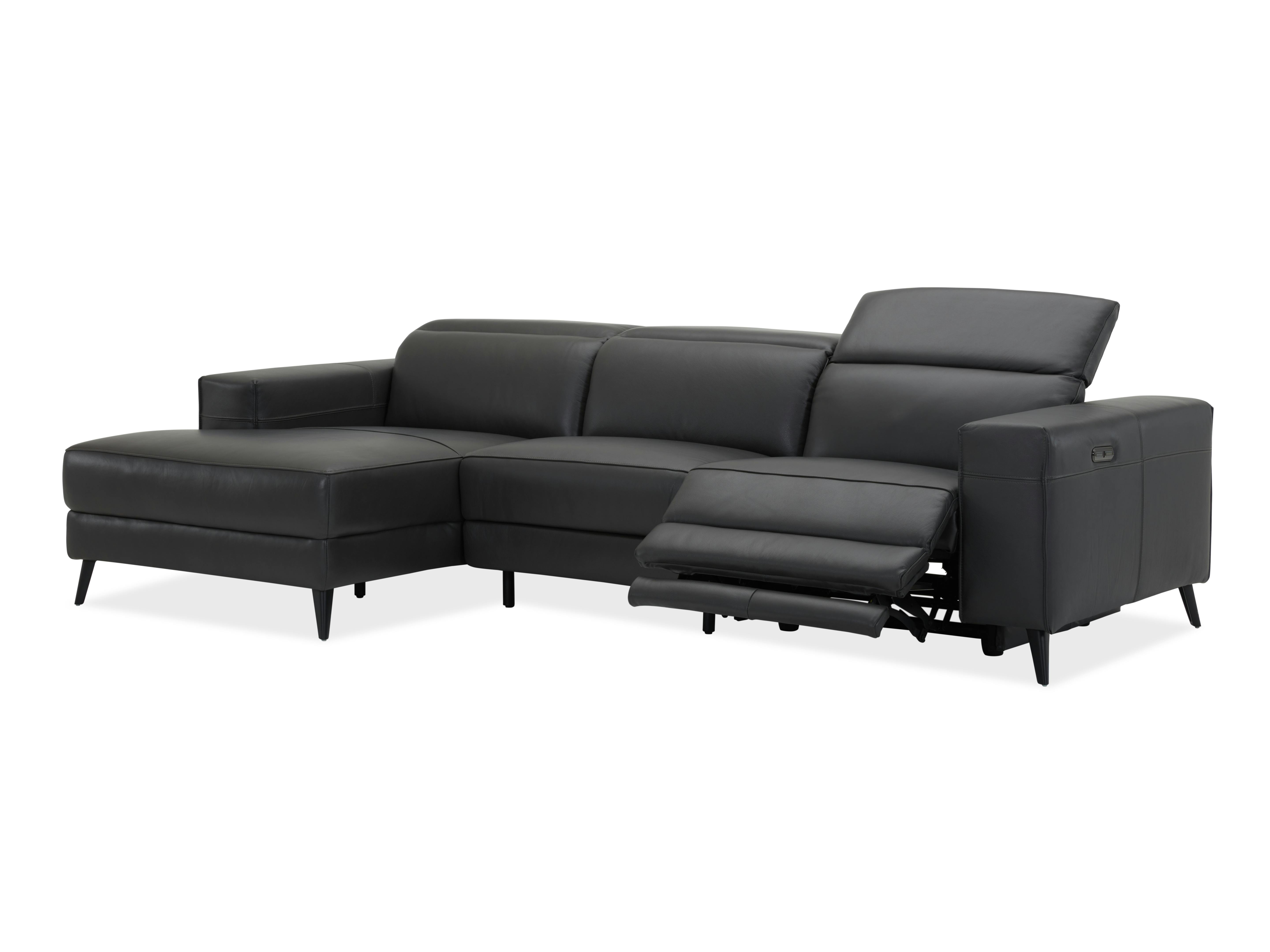 Stirling Leather Recliner Chaise Lounge Option A