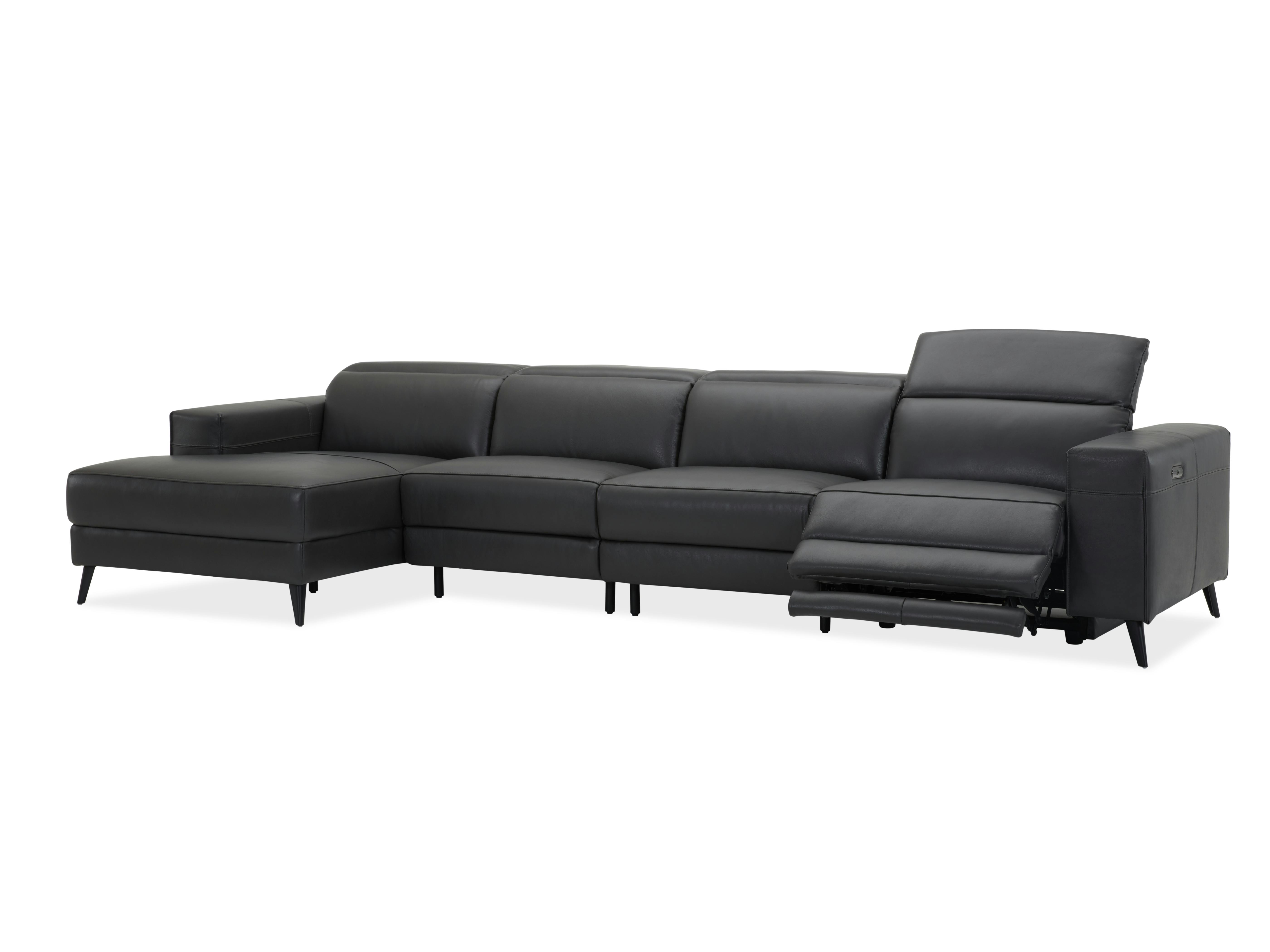 Stirling Leather Recliner Chaise Lounge Option B