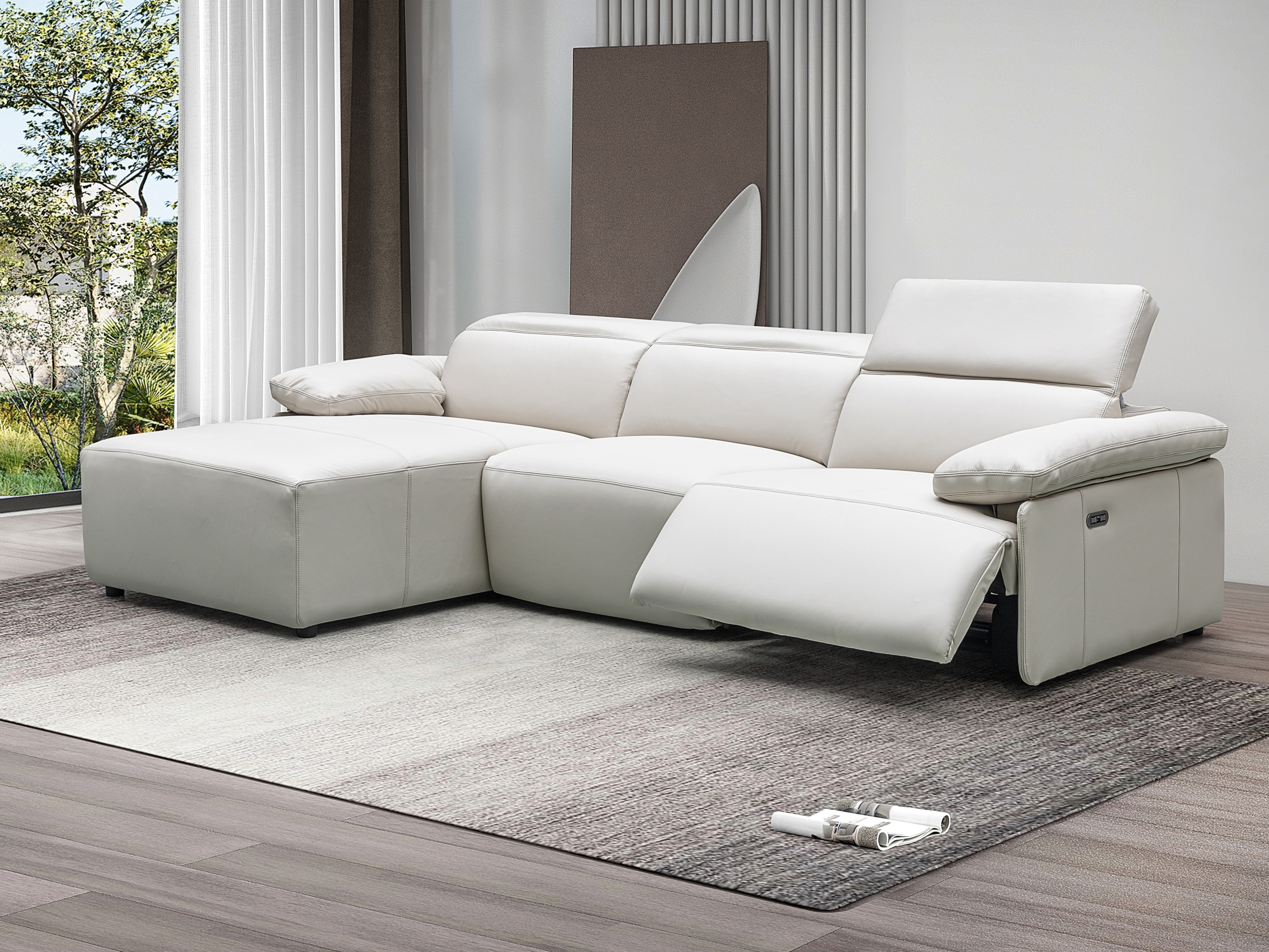 Crawford Leather Recliner Chaise Lounge Option A 4