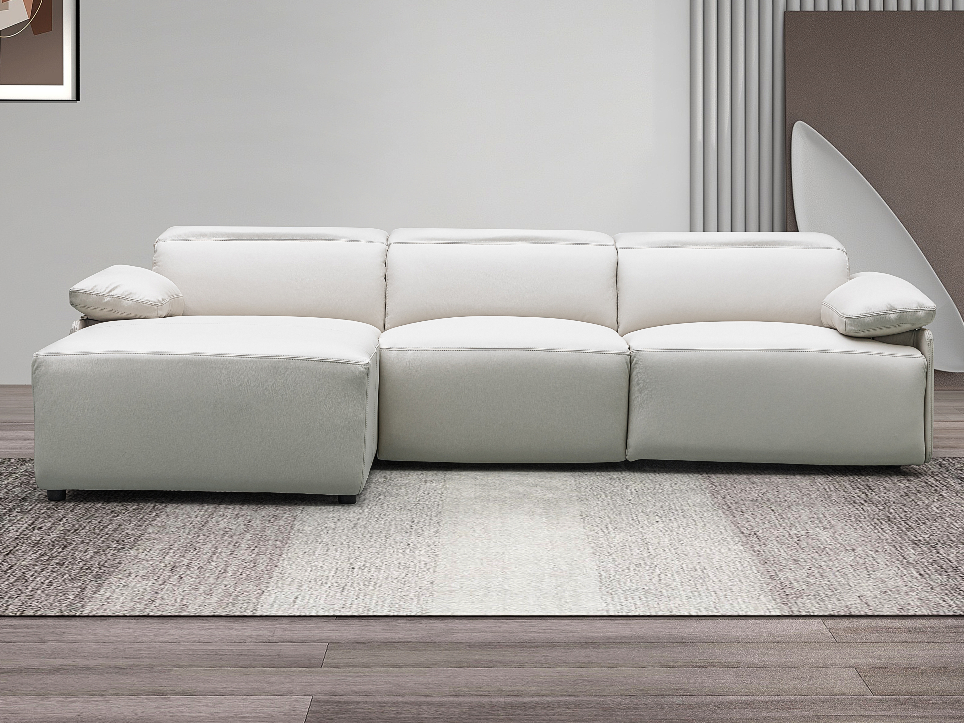 Crawford Leather Recliner Chaise Lounge Option A 2